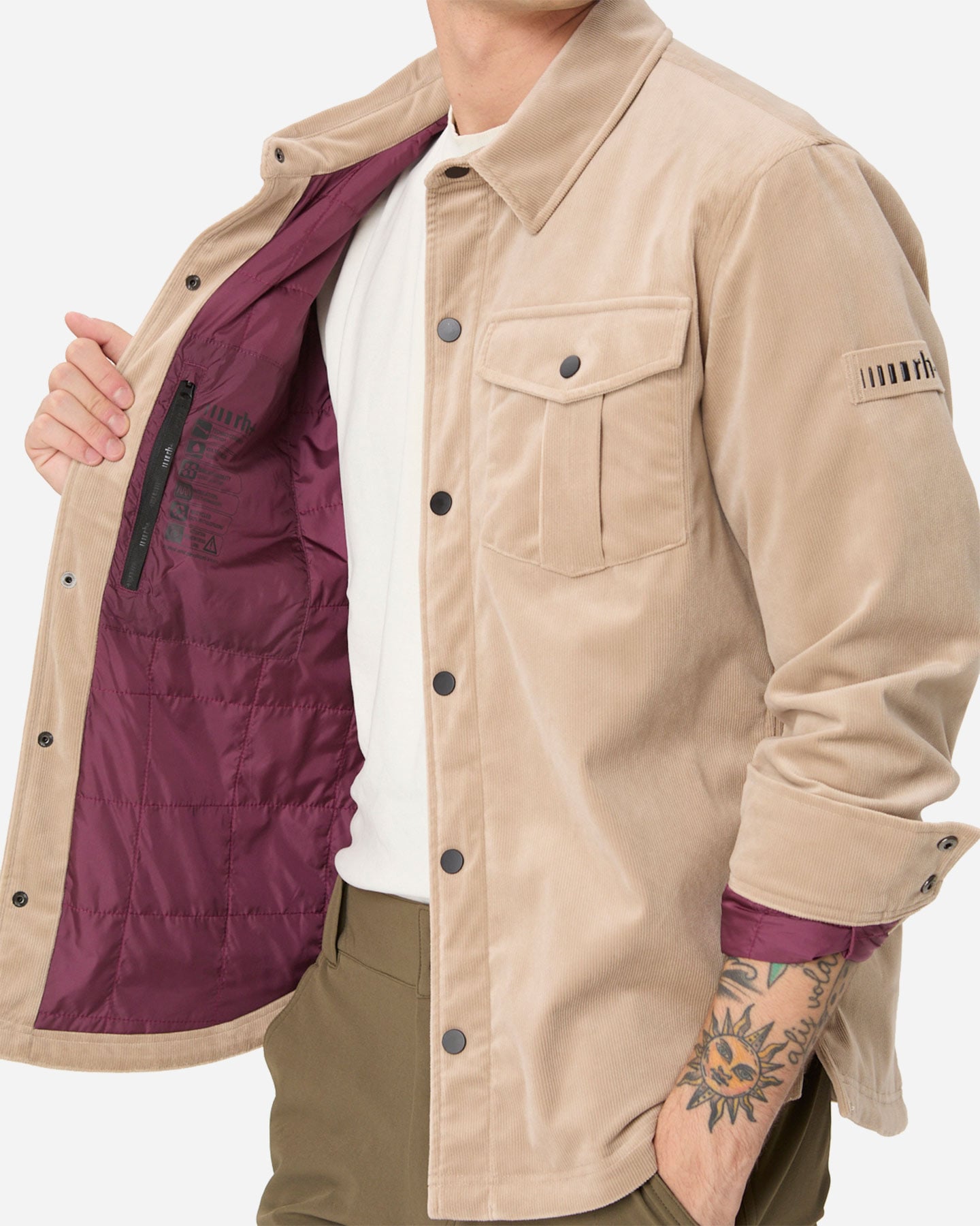 Giubbotto RH+ VELVET PADDED M - Beige - 3 | Cisalfa Sport