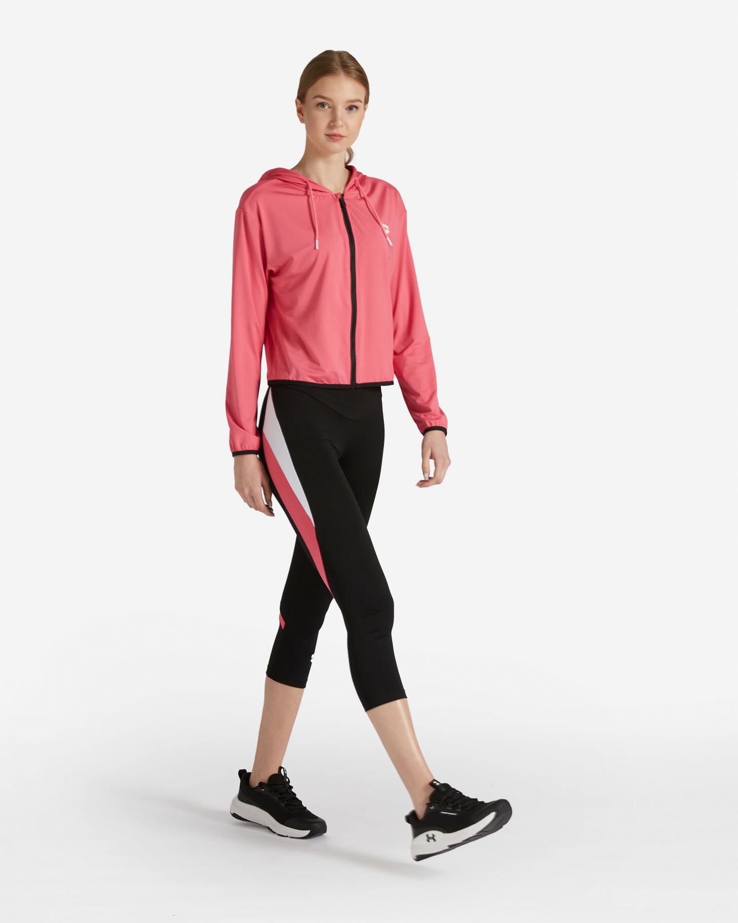 Felpa training ARENA HOODIE CROP W - Fucsia - 3 | Cisalfa Sport