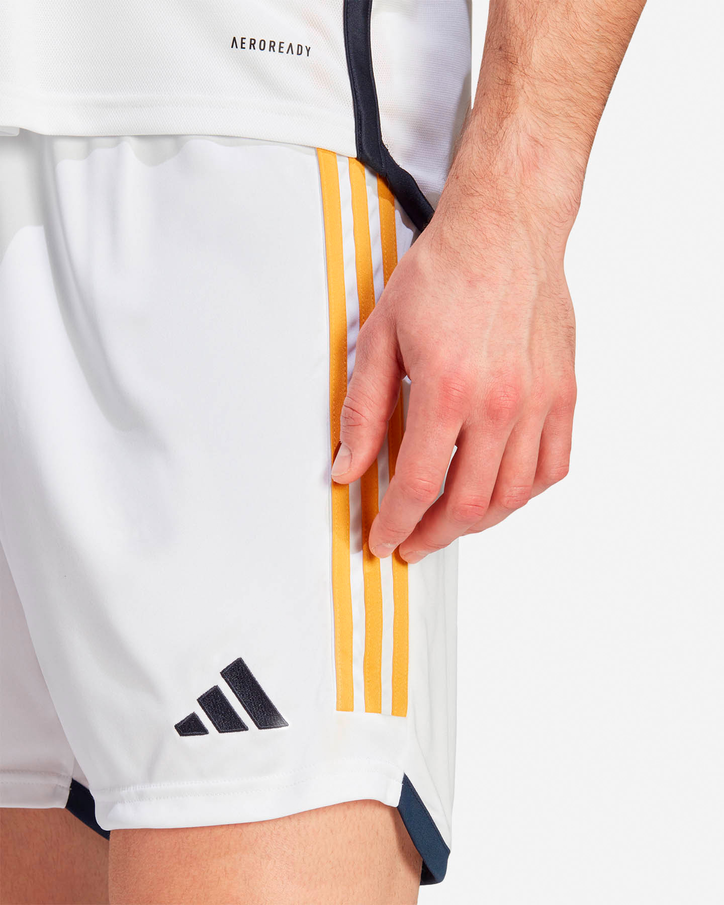 Pantaloncini calcio ufficiali ADIDAS REAL MADRID HOME 23-24 M - Bianco - 5 | Cisalfa Sport