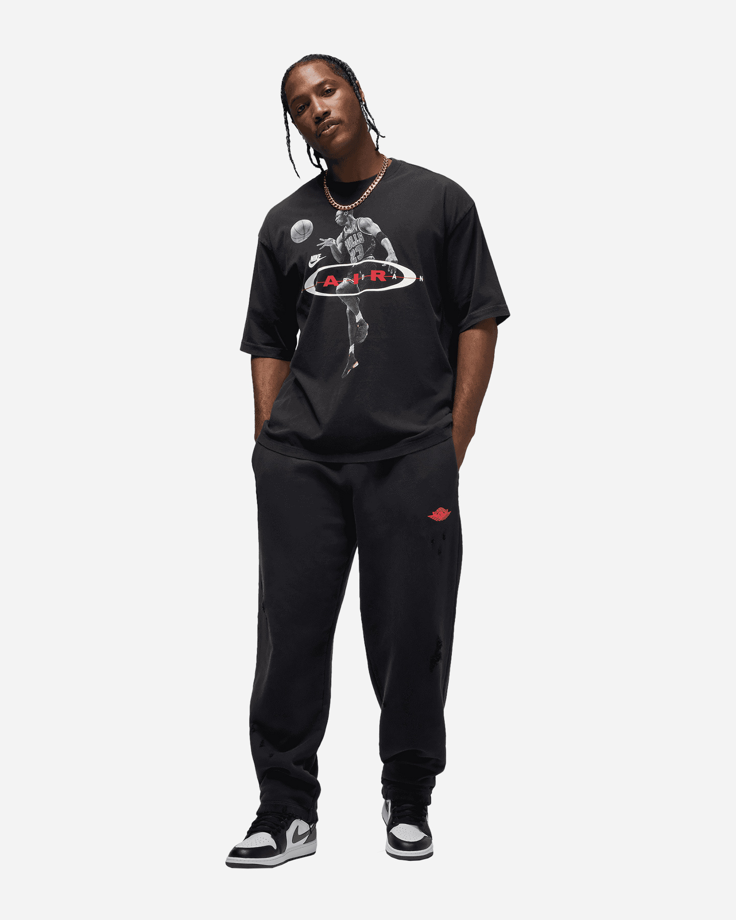 T-shirt NIKE JORDAN 2AIR RING M - Nero - 2 | Cisalfa Sport
