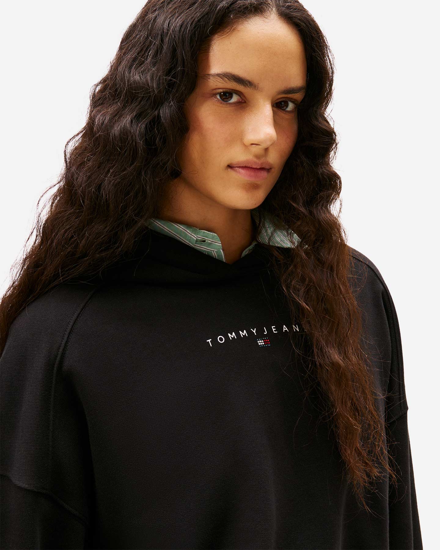 Felpa TOMMY HILFIGER LOGO LINEAR W - Nero - 4 | Cisalfa Sport