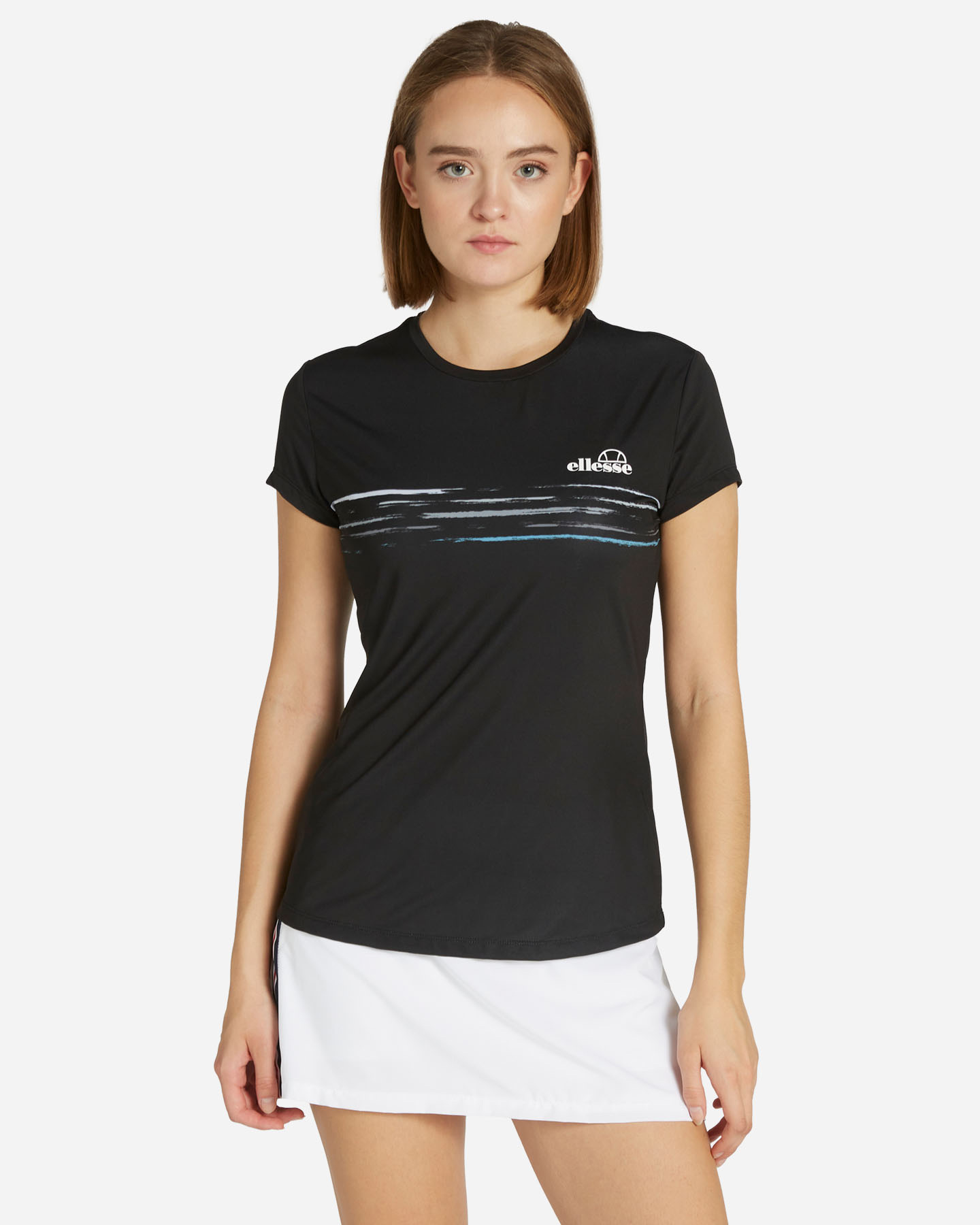 T-shirt tennis ELLESSE FIVE STRIPES W - Nero - 0 | Cisalfa Sport