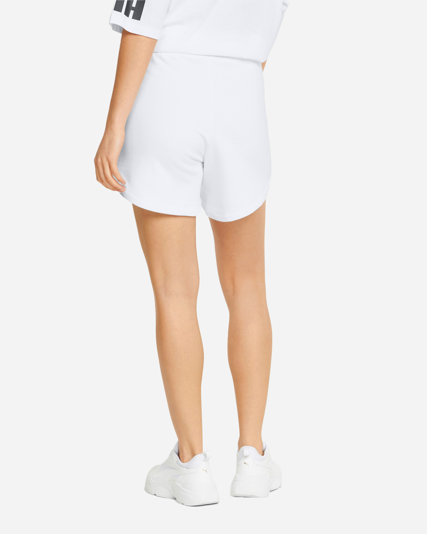 Pantaloncini PUMA ESS HIGH WAIST W - Bianco - 2 | Cisalfa Sport