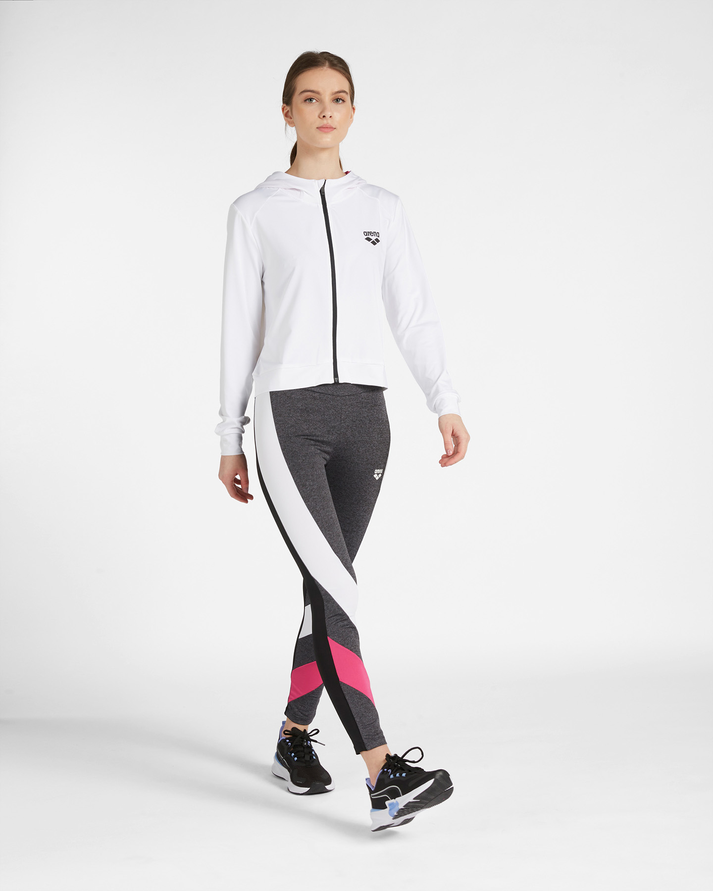 Felpa training ARENA LOGO LINE W - Bianco - 3 | Cisalfa Sport