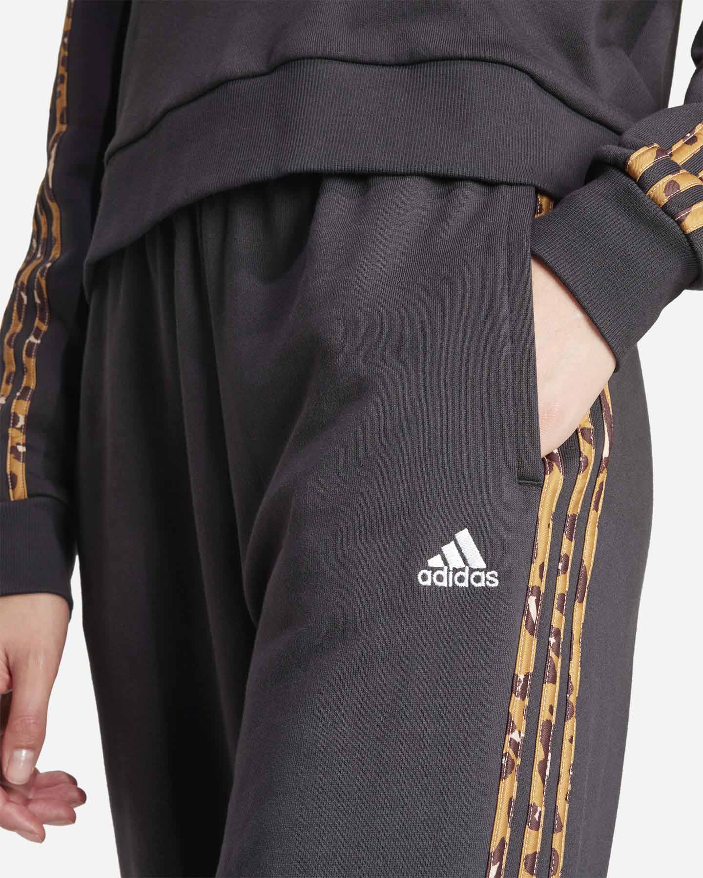 Pantalone ADIDAS 3STRIPES ANIMALIER W - Nero - 4 | Cisalfa Sport