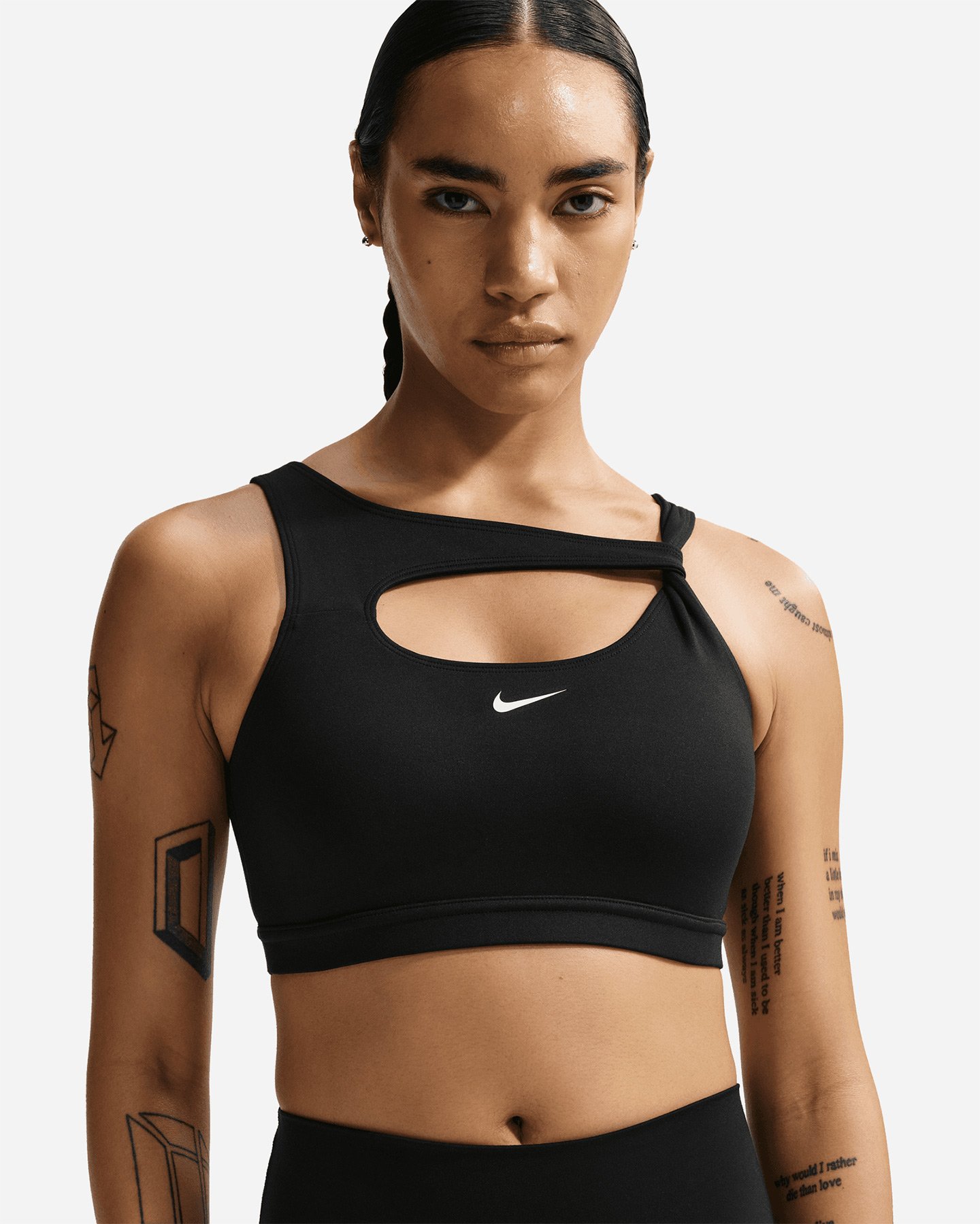 Bra training NIKE ONE NODO SMALL LOGO W - Nero - 3 | Cisalfa Sport