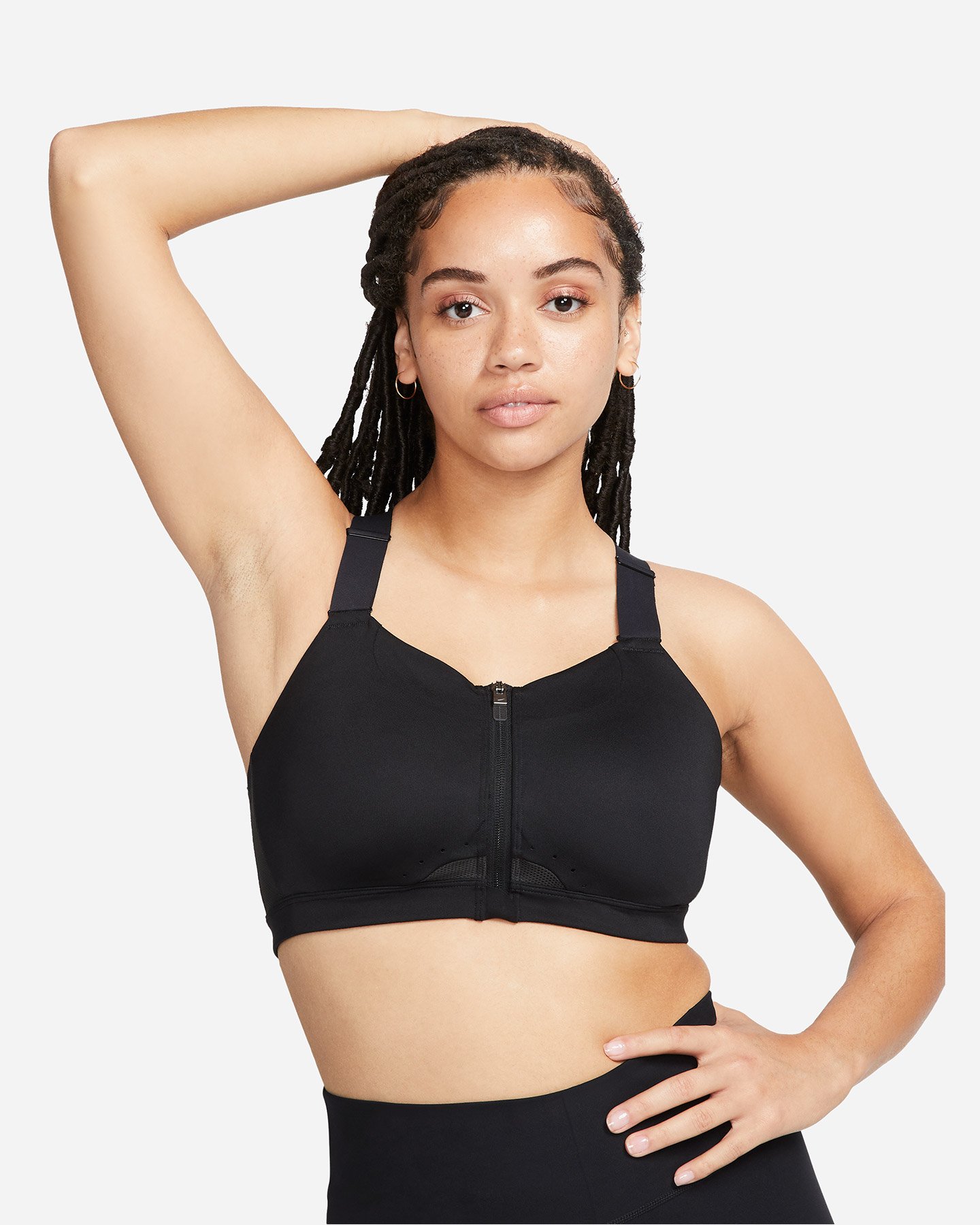 Reggiseno NIKE DRI FIT ALPHA ZIPFRONT W - Nero - 0 | Cisalfa Sport