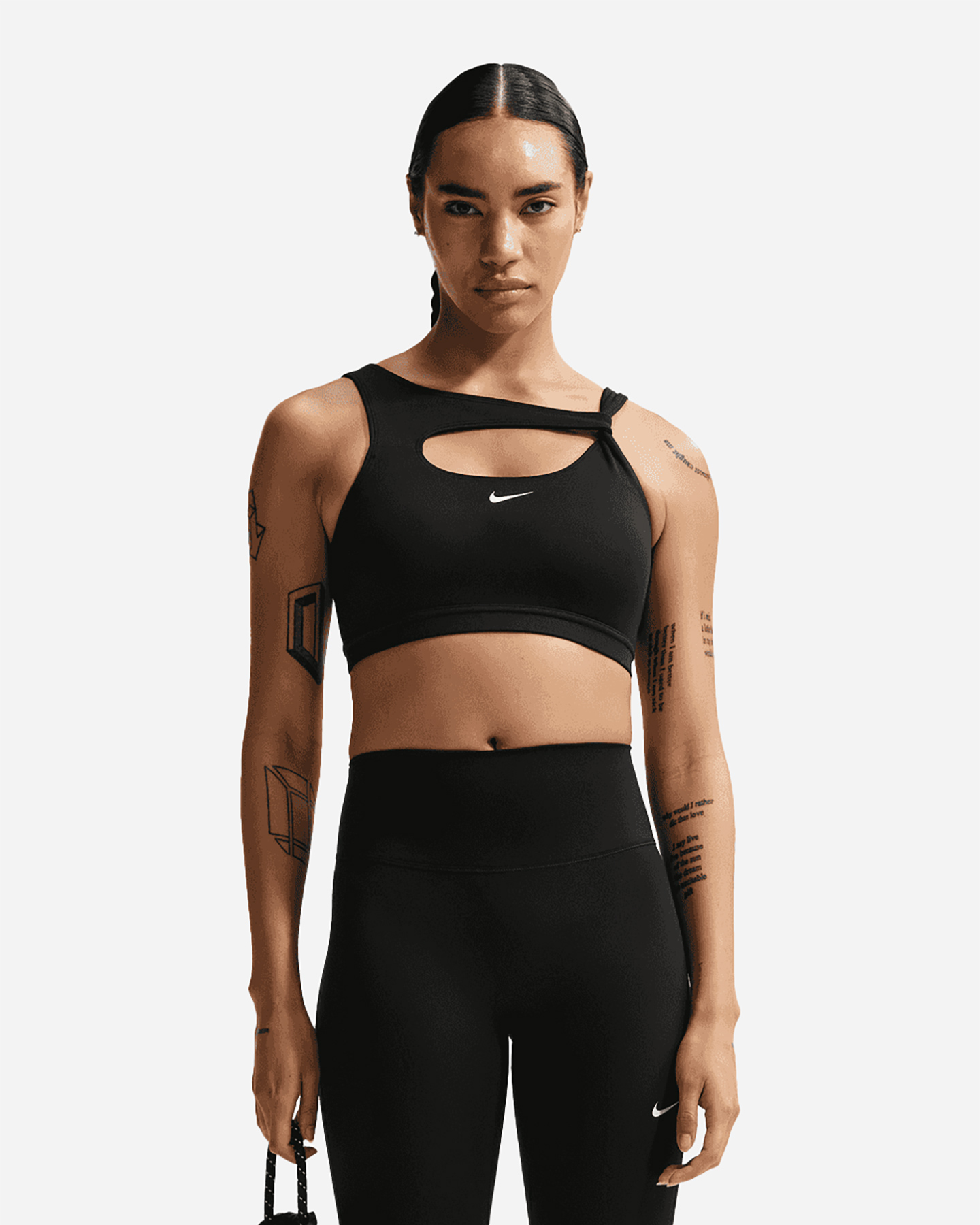 Bra training NIKE ONE NODO SMALL LOGO W - Nero - 0 | Cisalfa Sport
