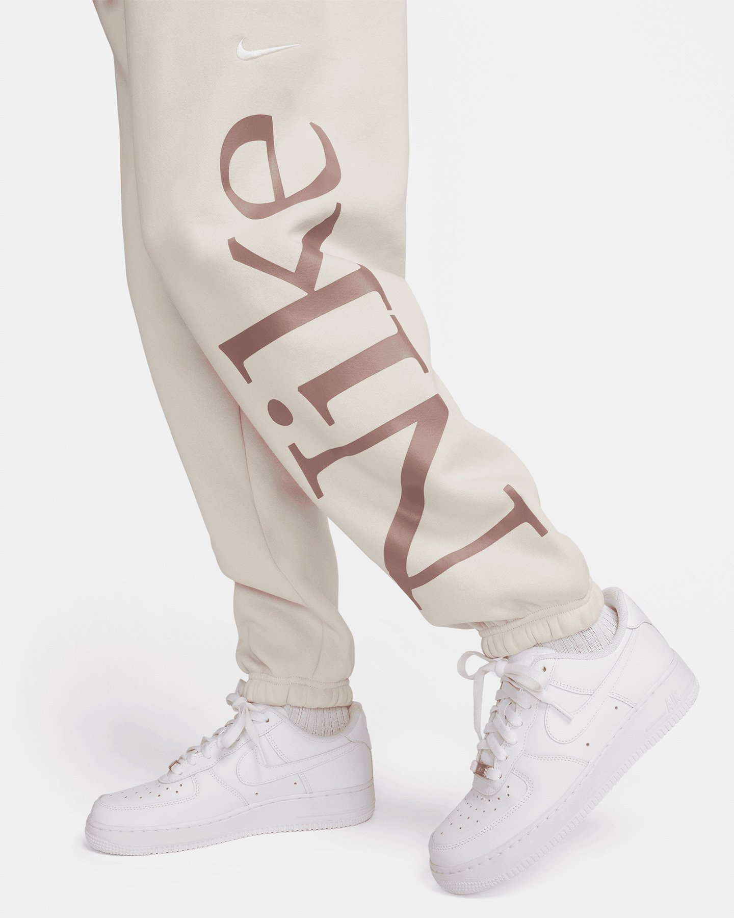 Pantalone NIKE CUFFS CLASSIC BIG LOGO W - Beige - 6 | Cisalfa Sport
