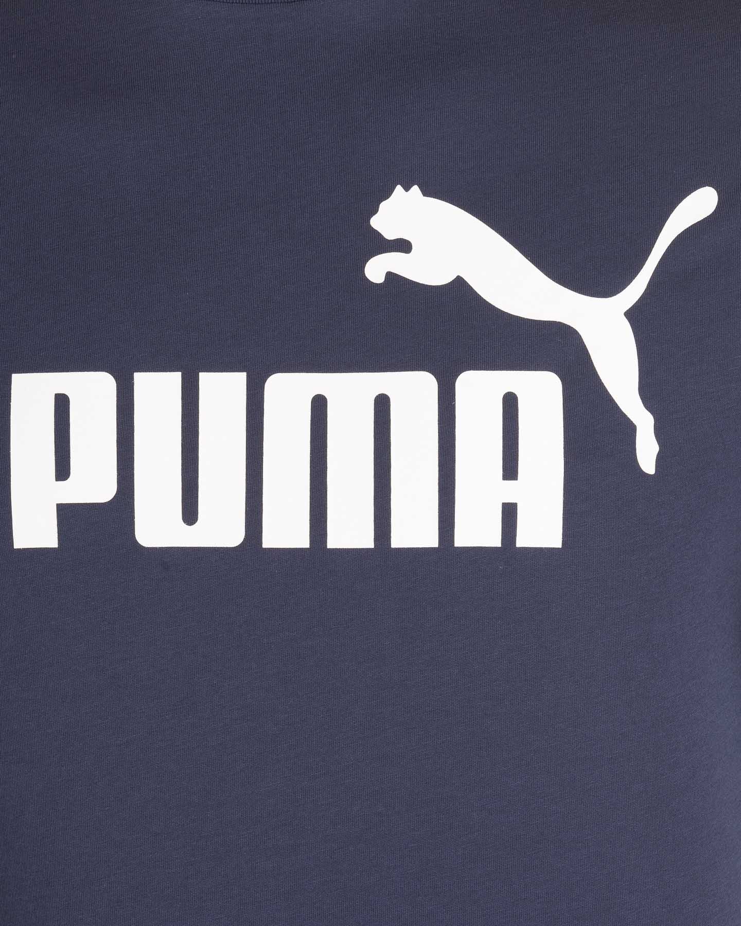 T-shirt PUMA ESSENTIAL LOGO M - Blu - 2 | Cisalfa Sport