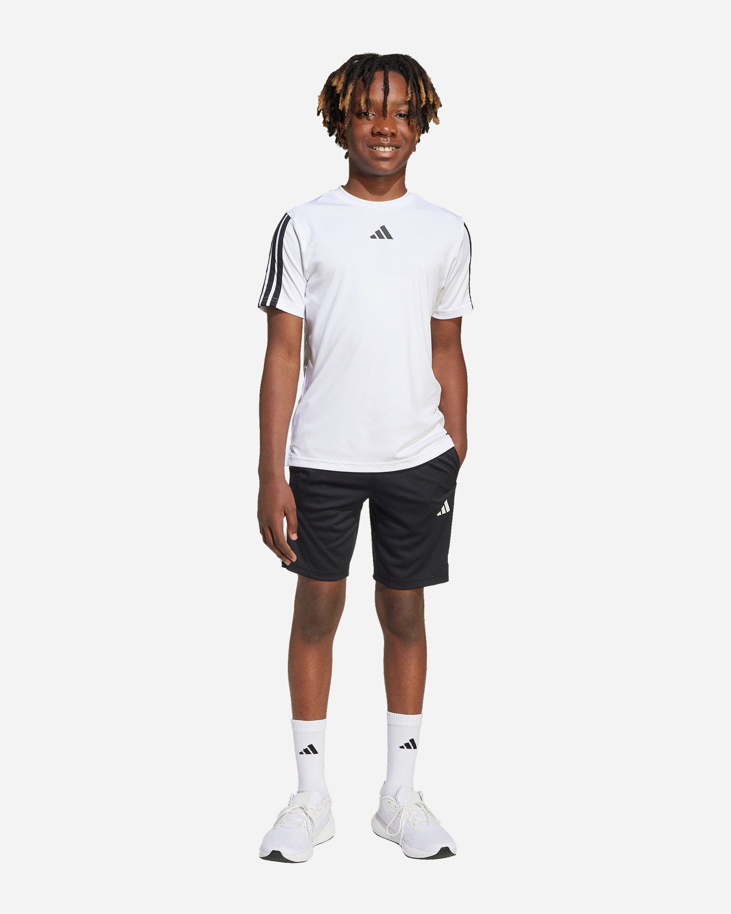 Pantaloncini ADIDAS TRAIN ESSENTIALS 3STRIPES JR - Nero - 3 | Cisalfa Sport