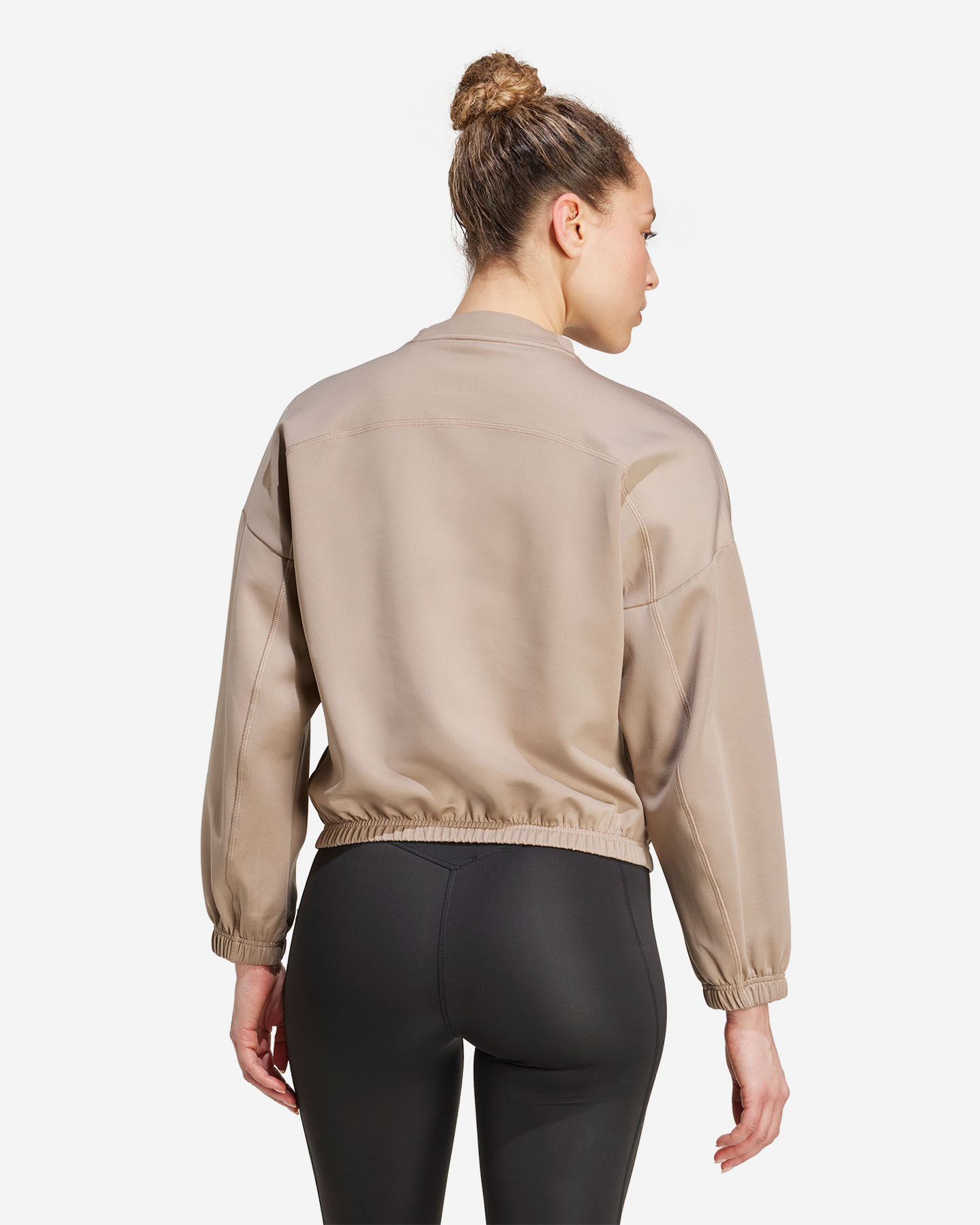 Felpa training ADIDAS YOGA CREW COVER-UP W - Marrone - 2 | Cisalfa Sport