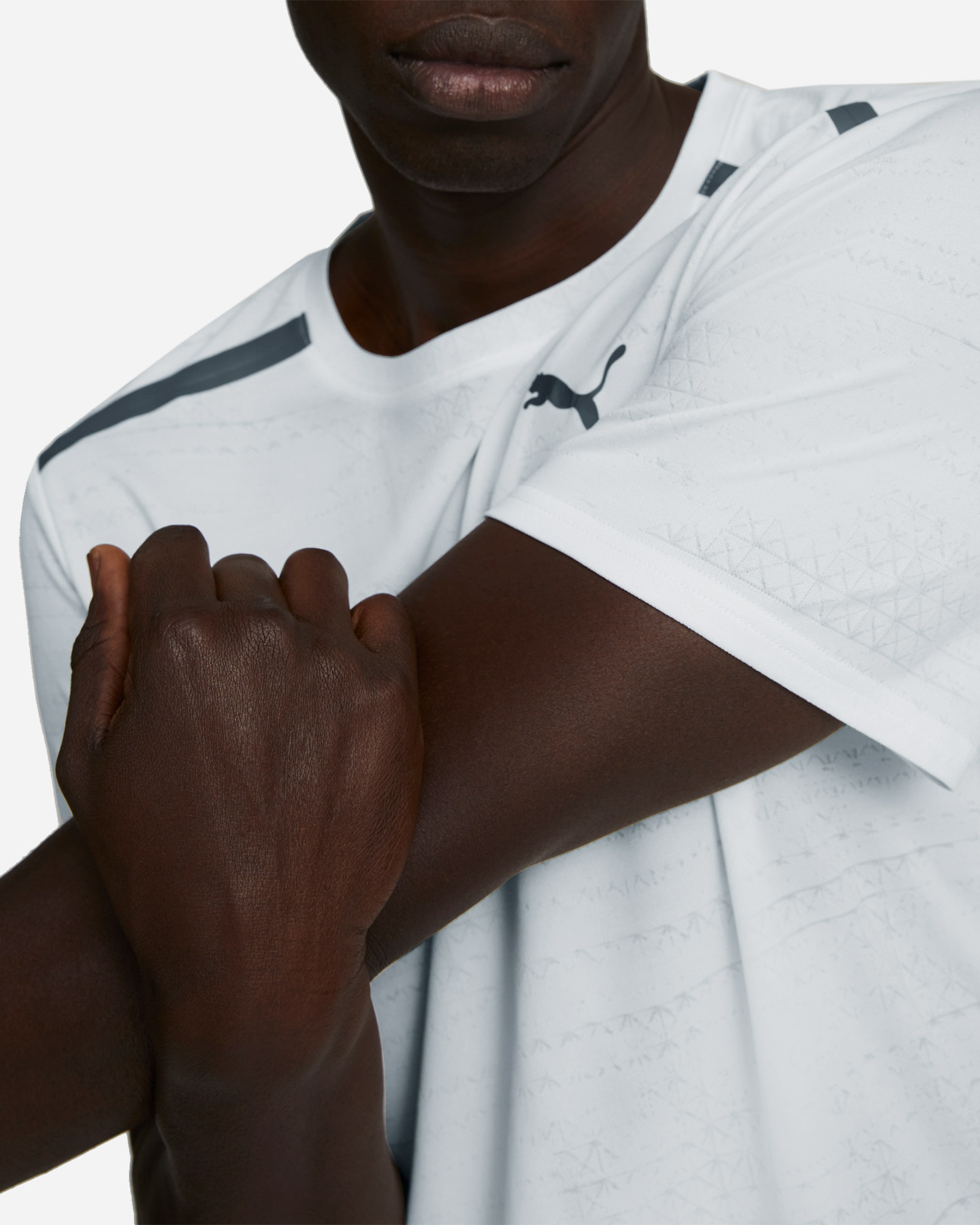 T-shirt training PUMA JAQUARD M - Bianco - 5 | Cisalfa Sport