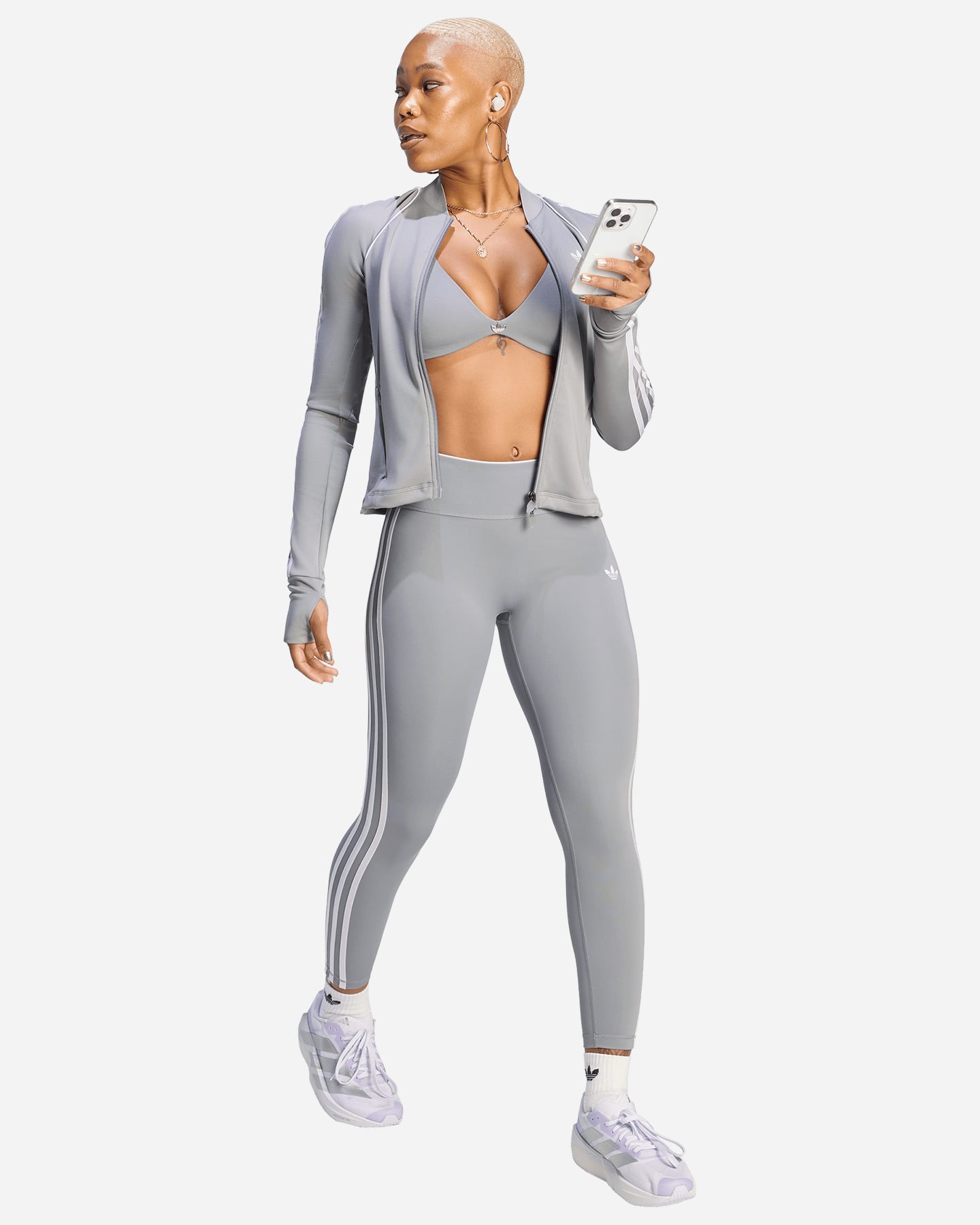 Felpa training ADIDAS ORIGINALS W - Grigio - 3 | Cisalfa Sport