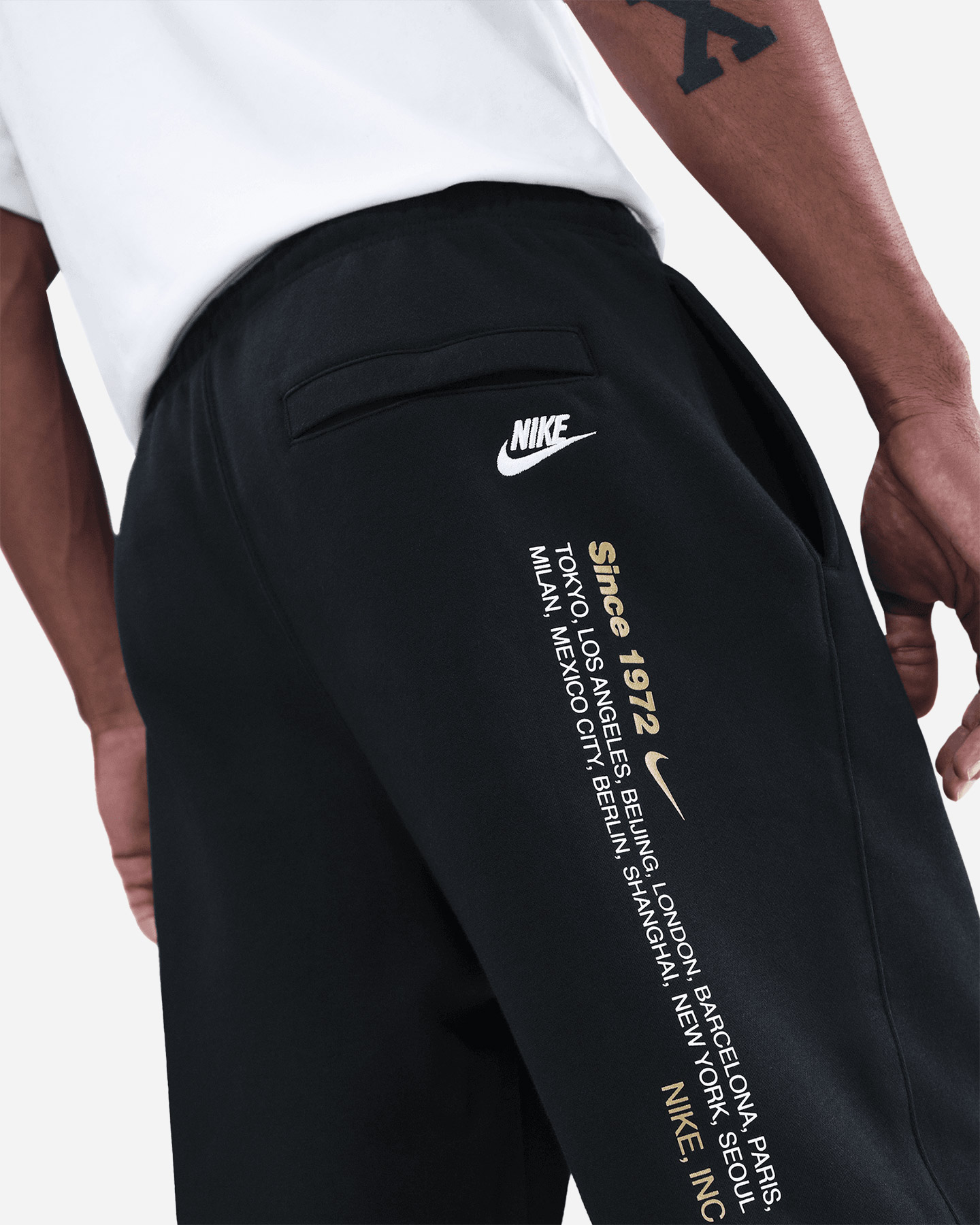 Pantalone NIKE STRAIGHT FLEECE M - Nero - 5 | Cisalfa Sport