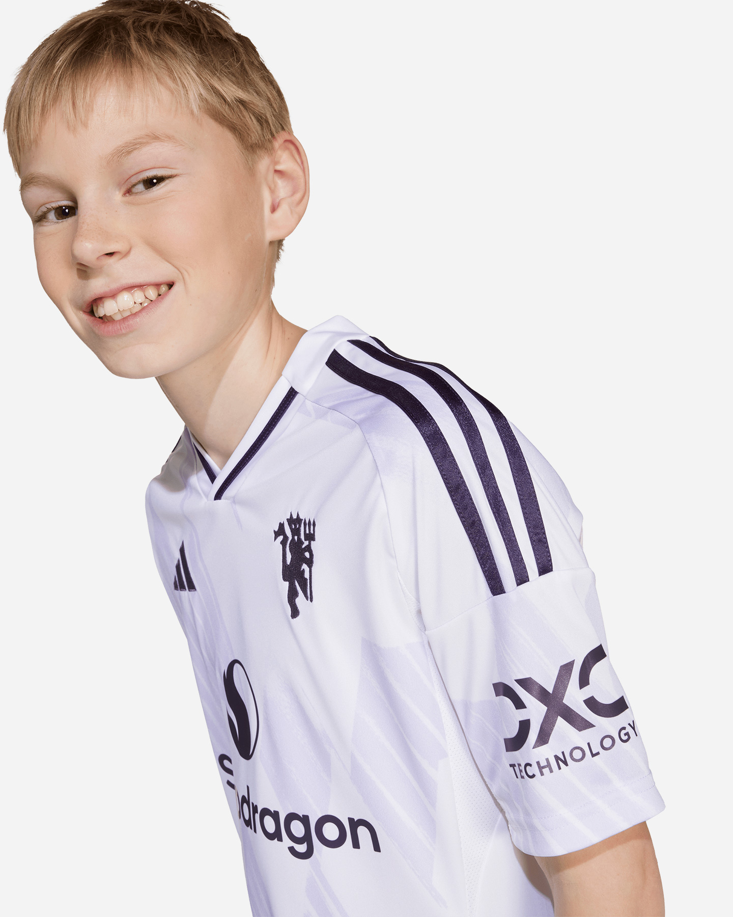 Maglia calcio ufficiale ADIDAS MANCHESTER UNITED AWAY 25-26 JR - Bianco - 5 | Cisalfa Sport