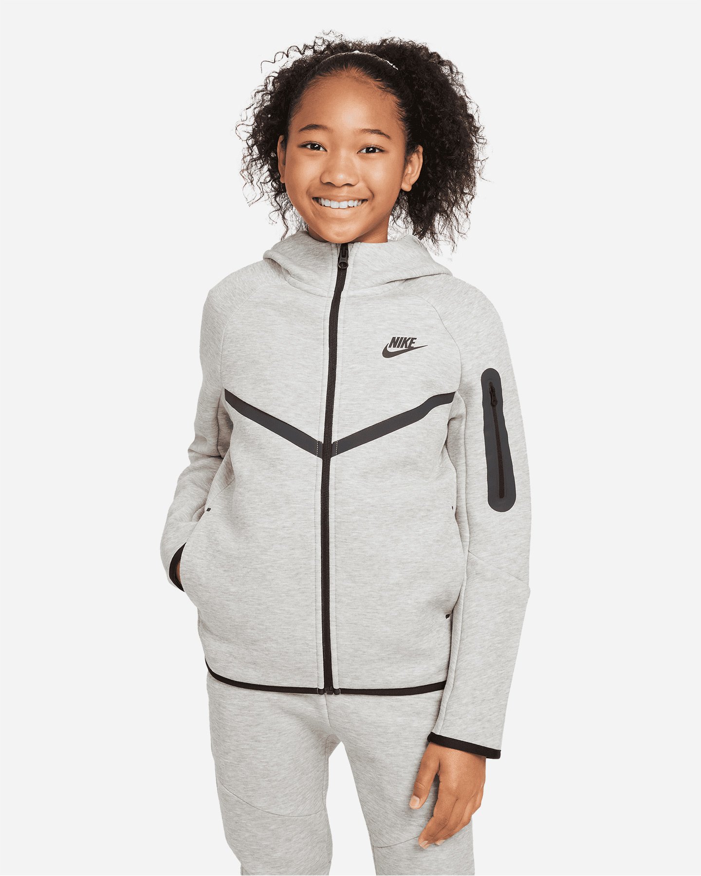 Felpa NIKE TECH FLEECE 2 JR - Grigio - 0 | Cisalfa Sport