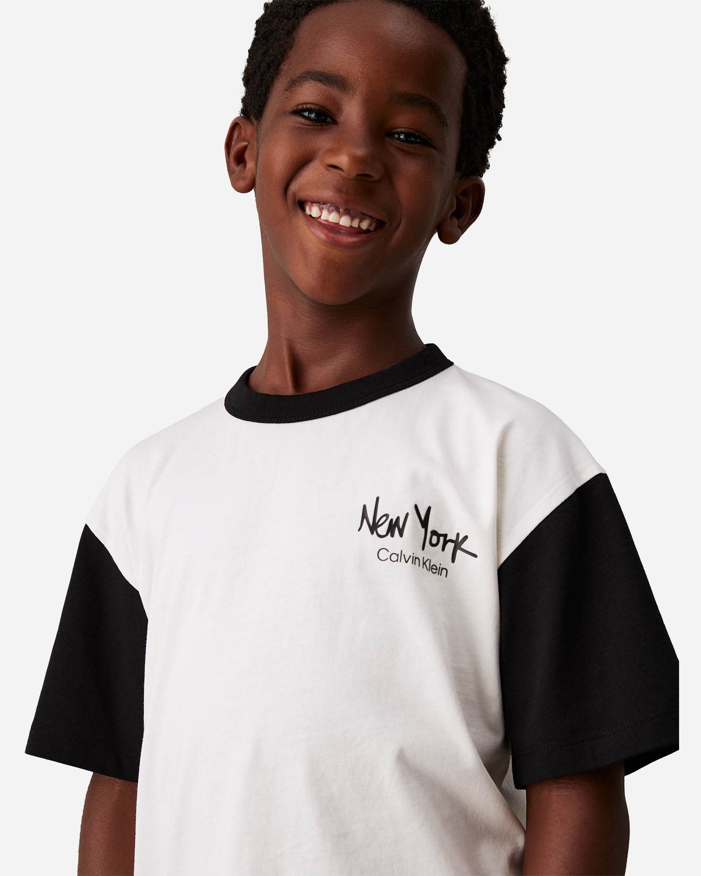 T-shirt CALVIN KLEIN JEANS COLOR BLOCK JR - Bianco - 3 | Cisalfa Sport