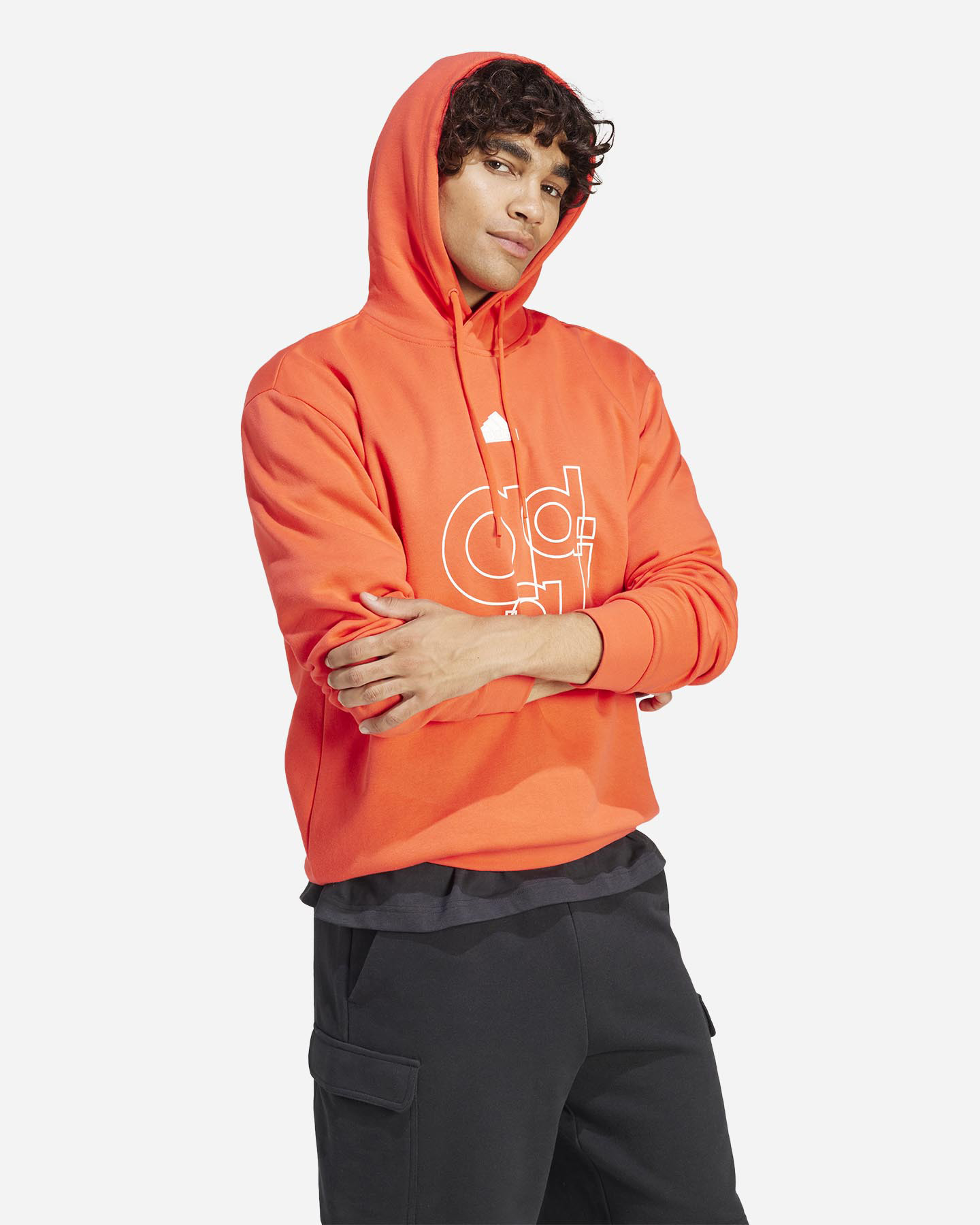 Felpa ADIDAS BRAND LOVE M - Arancione - 3 | Cisalfa Sport