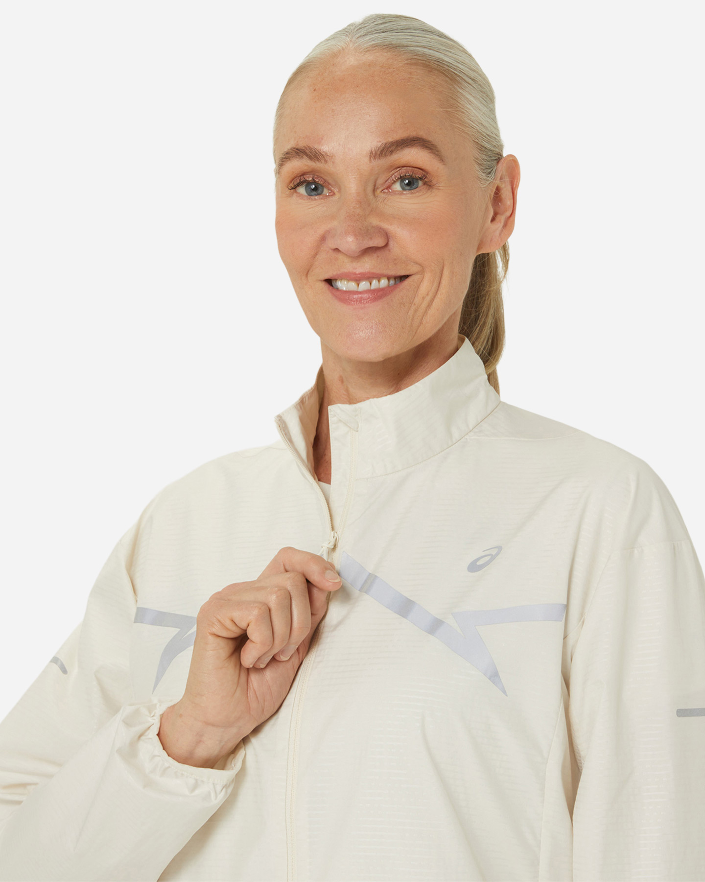 Giacca running ASICS LITE-SHOW W - Bianco - 3 | Cisalfa Sport