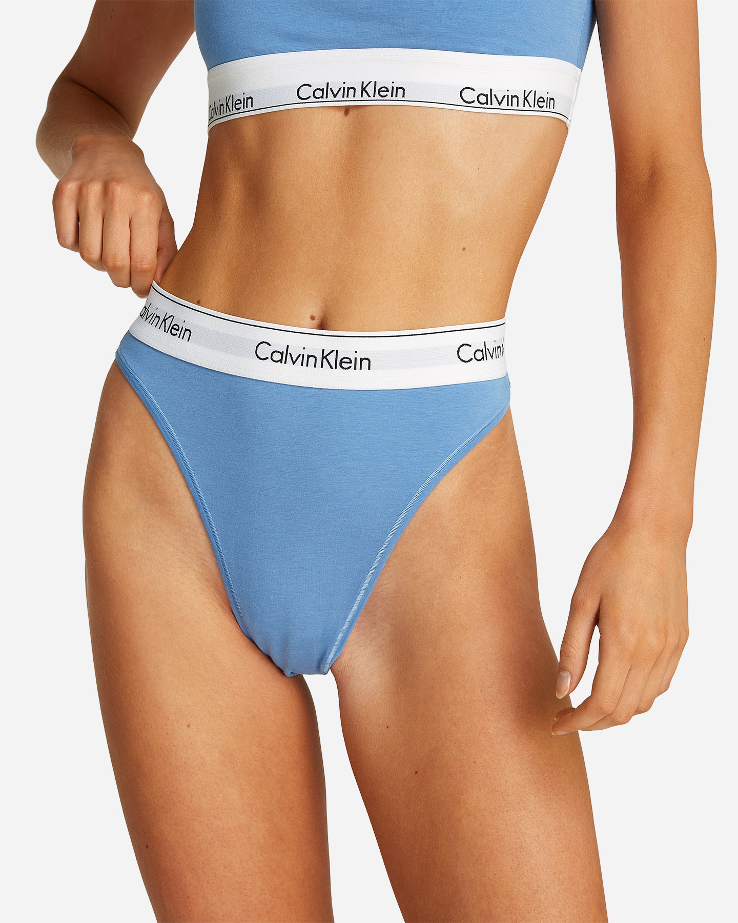 Intimo CALVIN KLEIN UNDERWEAR HIGH LEG TANGA W - Blu - 4 | Cisalfa Sport