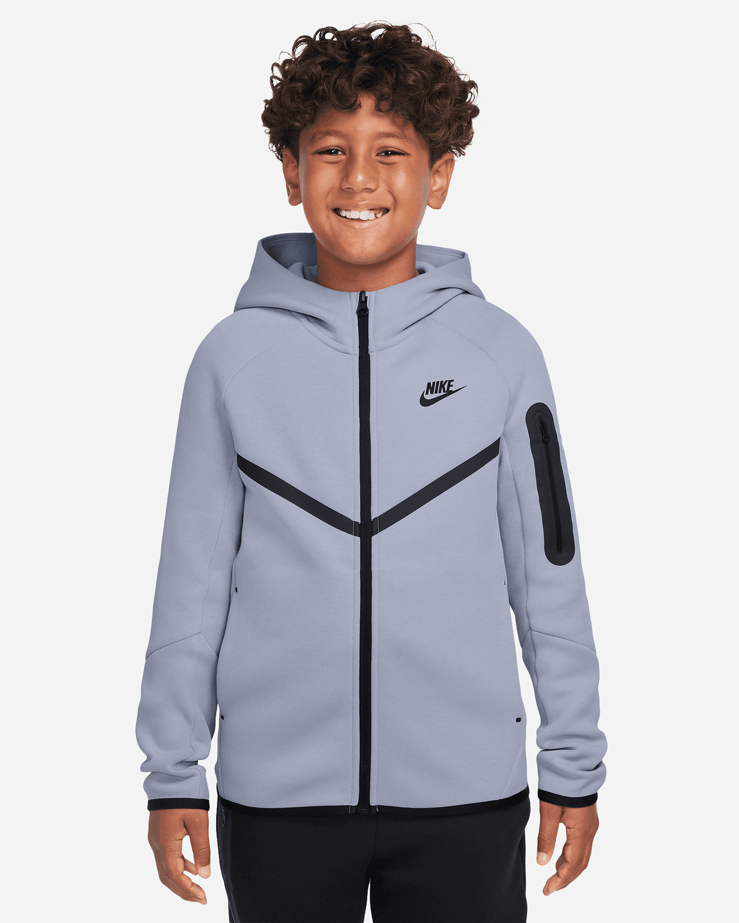Felpa NIKE TECH FLEECE 2 JR - Azzurro - 0 | Cisalfa Sport