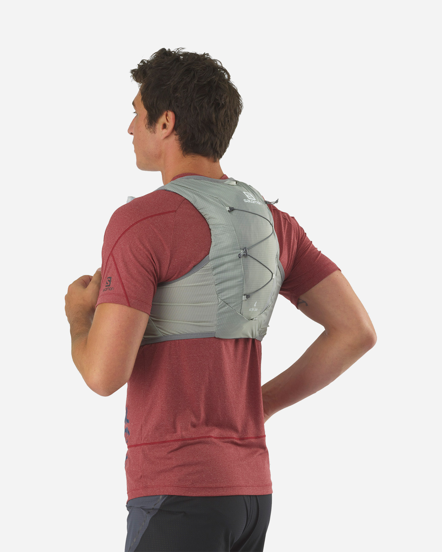 Accessorio running SALOMON ACTIVE SKIN 4L  - Grigio - 2 | Cisalfa Sport