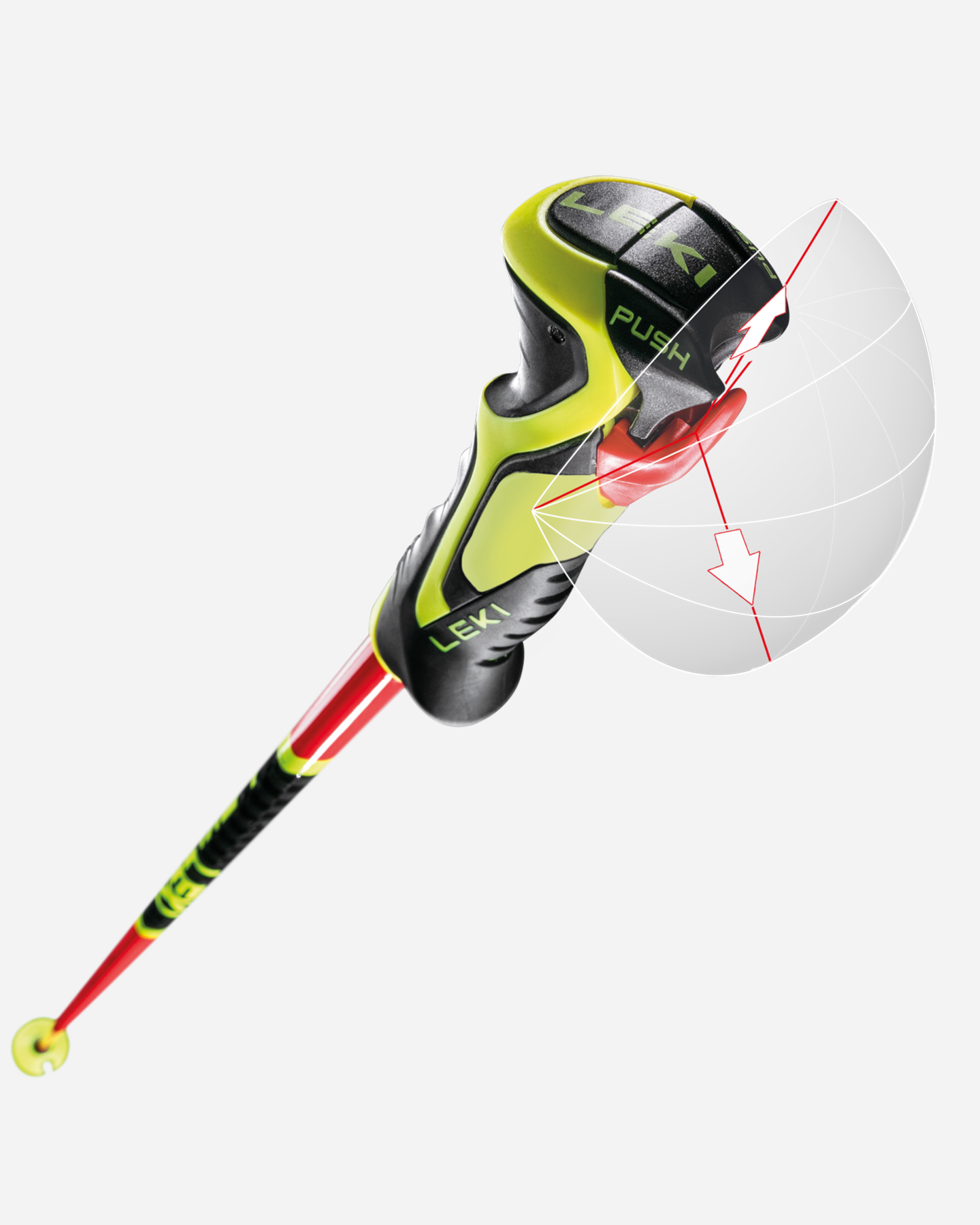 Bastoncini sci LEKI WCR LITE SL 3D JR - Rosso - 3 | Cisalfa Sport