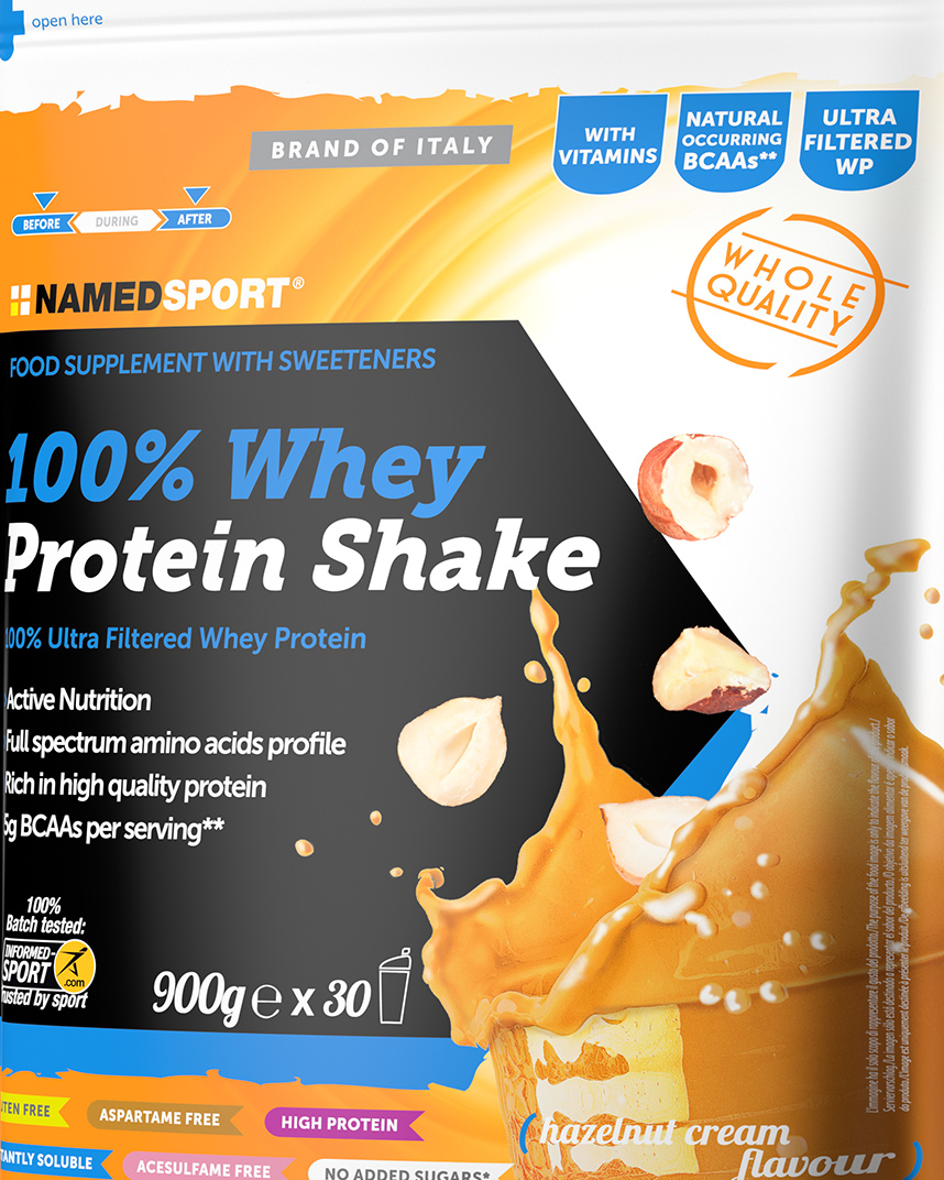 Proteine whey NAMED SPORT 100% WHEY PROTEIN SHAKE 900  - Arancione - 1 | Cisalfa Sport