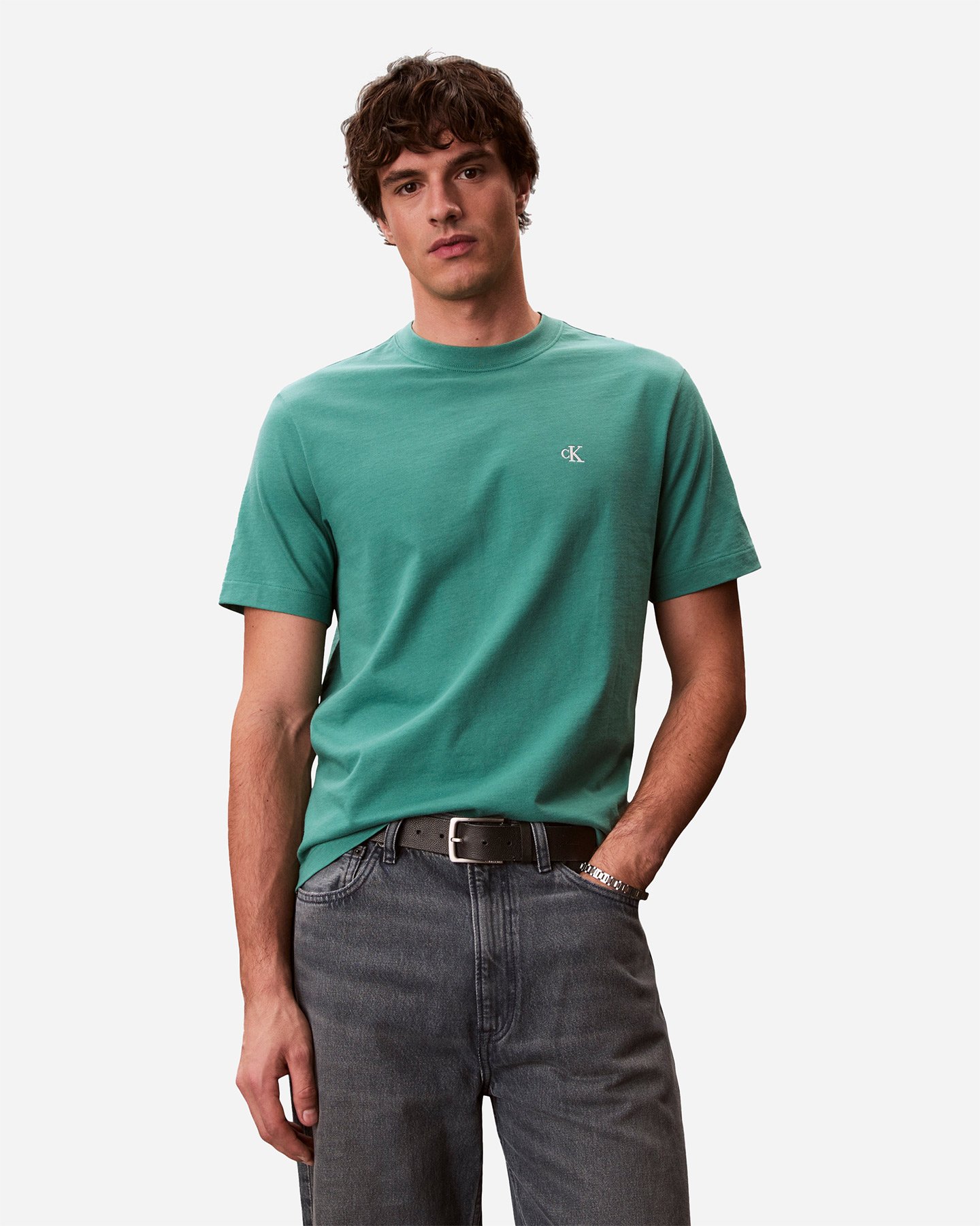 T-shirt CALVIN KLEIN JEANS EASY MONOGRAM M - Verde - 1 | Cisalfa Sport