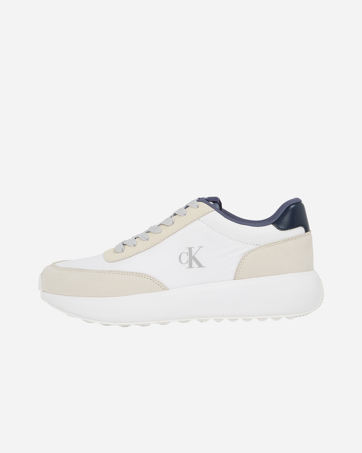 Scarpe sneakers CALVIN KLEIN JEANS ATHLEISURE RUNNER LACEUP MIX M - Bianco - 4 | Cisalfa Sport