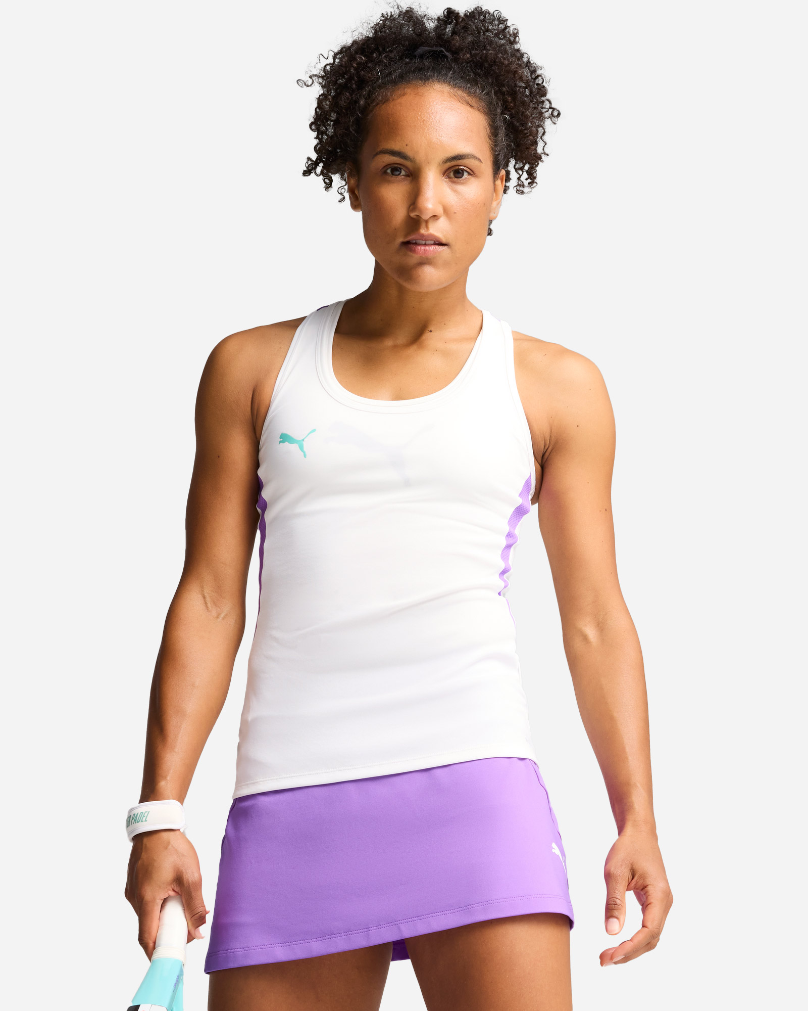 T-shirt tennis PUMA INDIVIDUAL PADEL W - Bianco - 2 | Cisalfa Sport