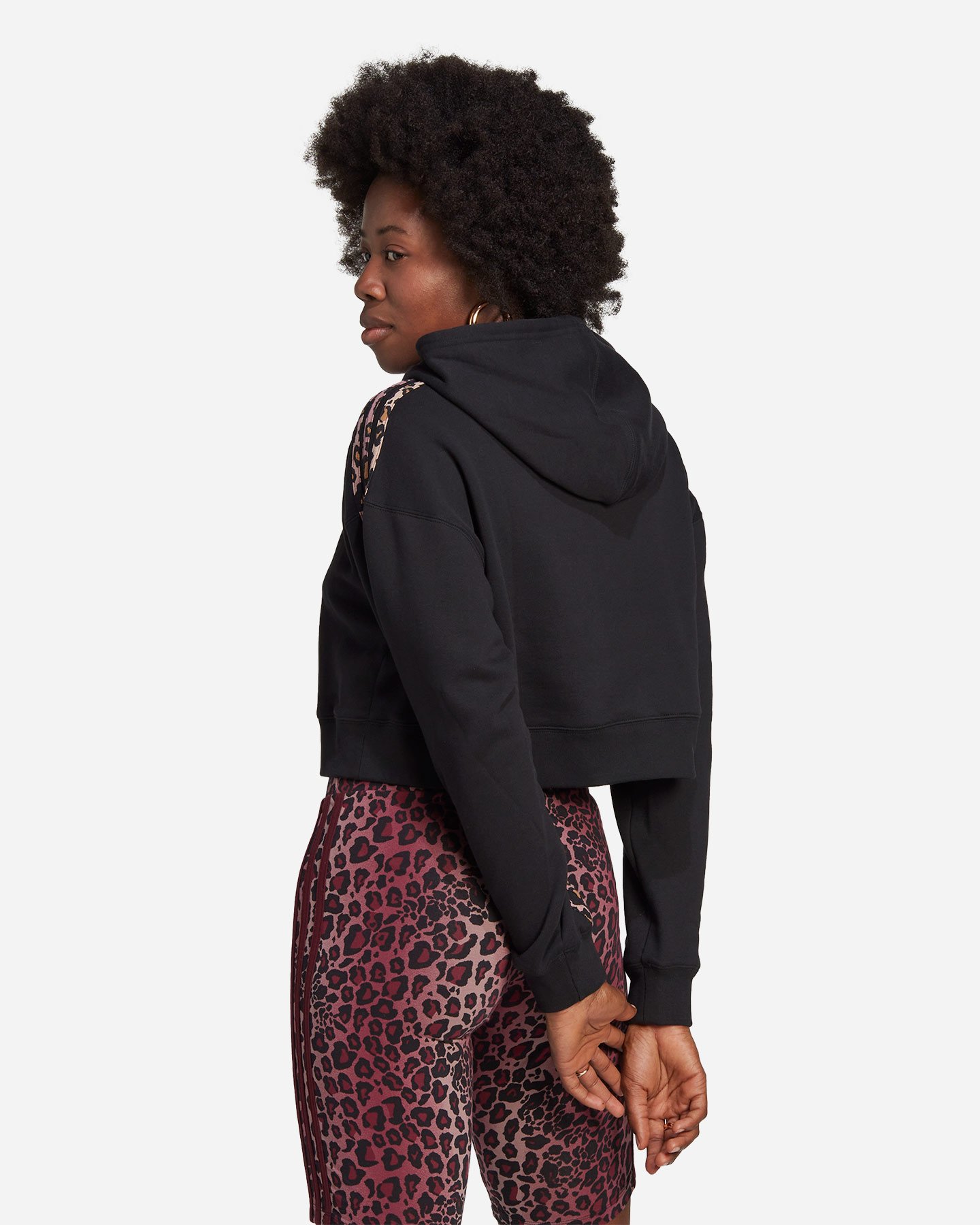 Felpa ADIDAS ORGINALS TREFOIL ANIMALIER W - Nero - 2 | Cisalfa Sport