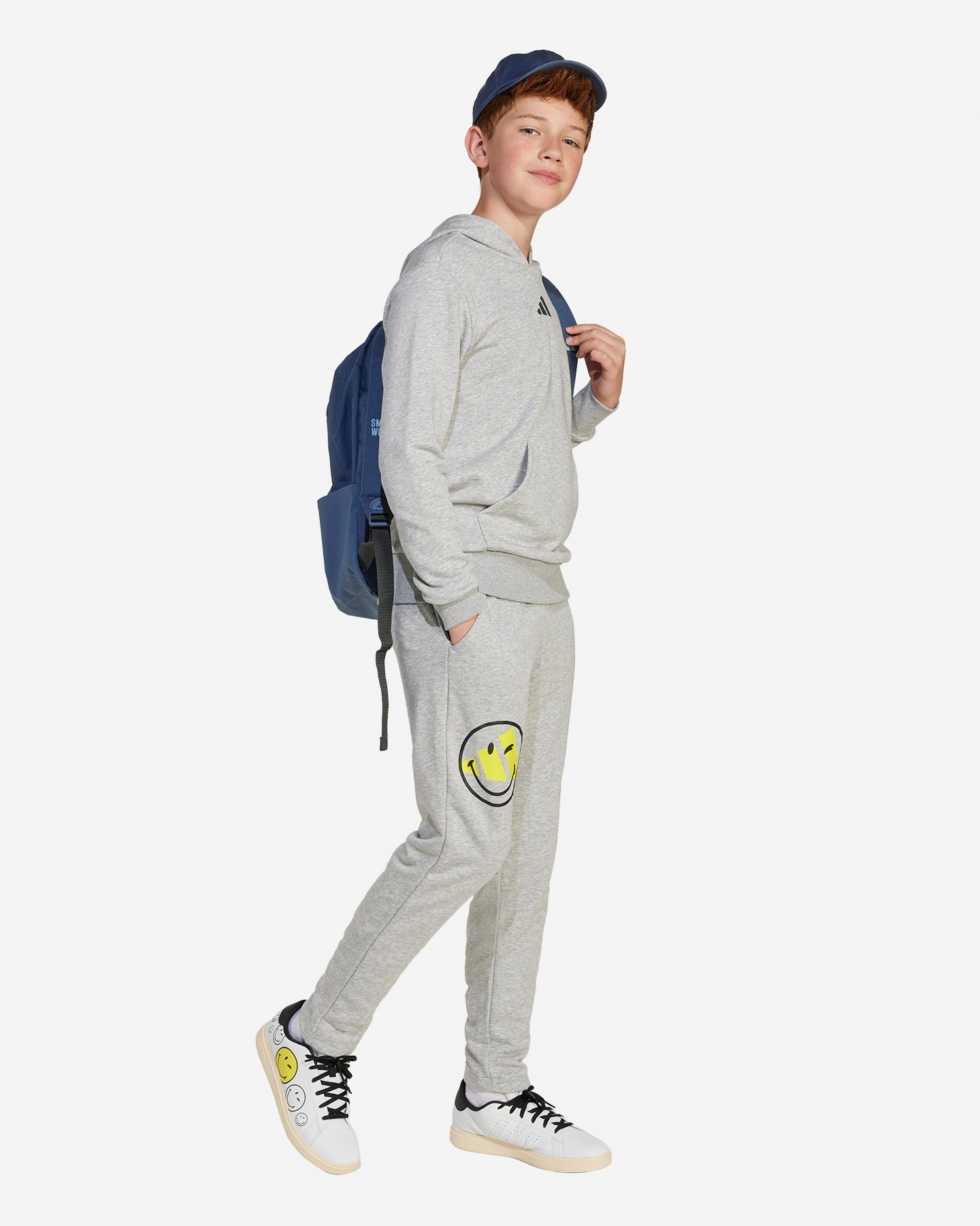 Felpa ADIDAS SMILEY JR - Grigio - 3 | Cisalfa Sport