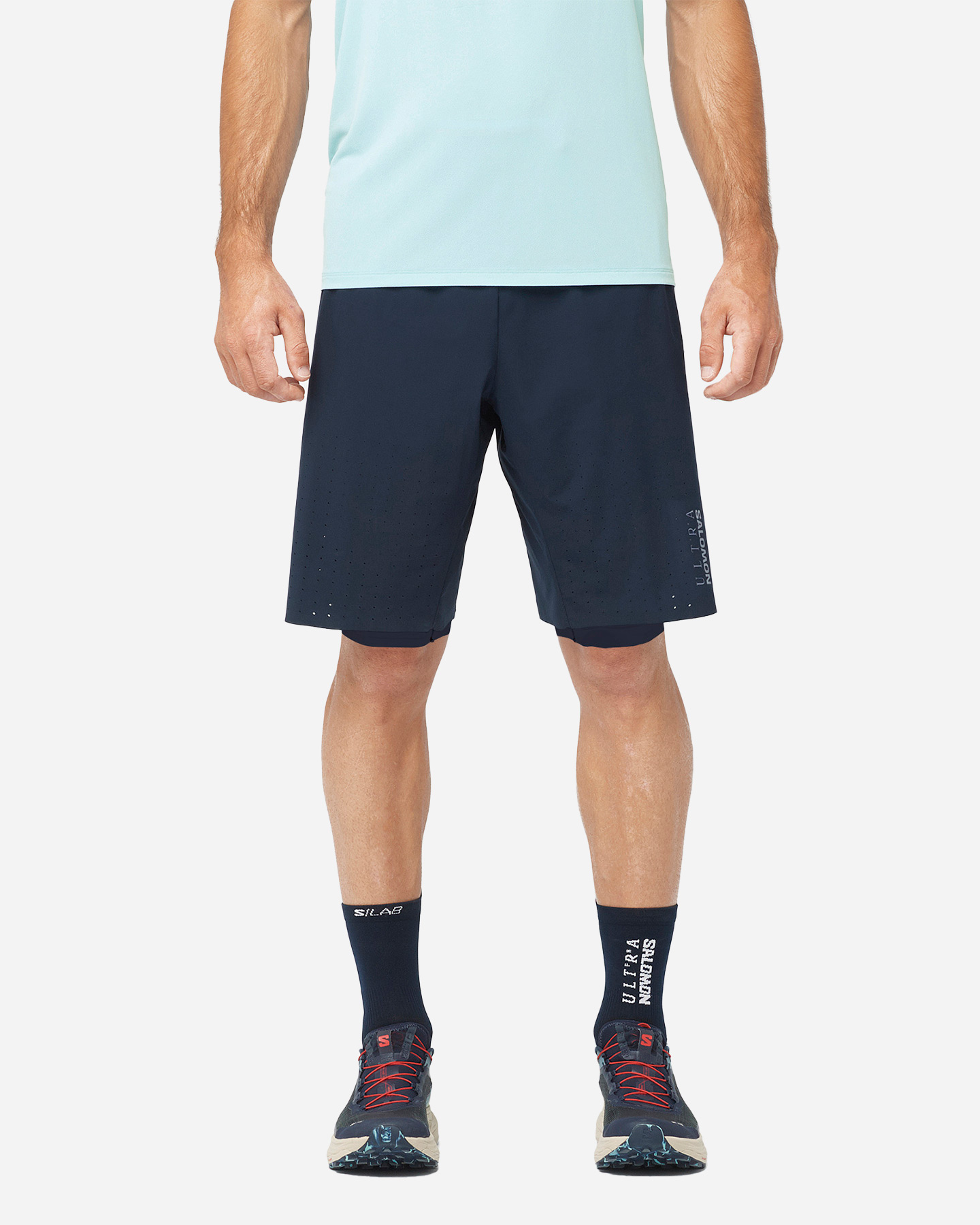 Short running SALOMON S-LAB ULTRA 2IN1 M - Blu - 2 | Cisalfa Sport