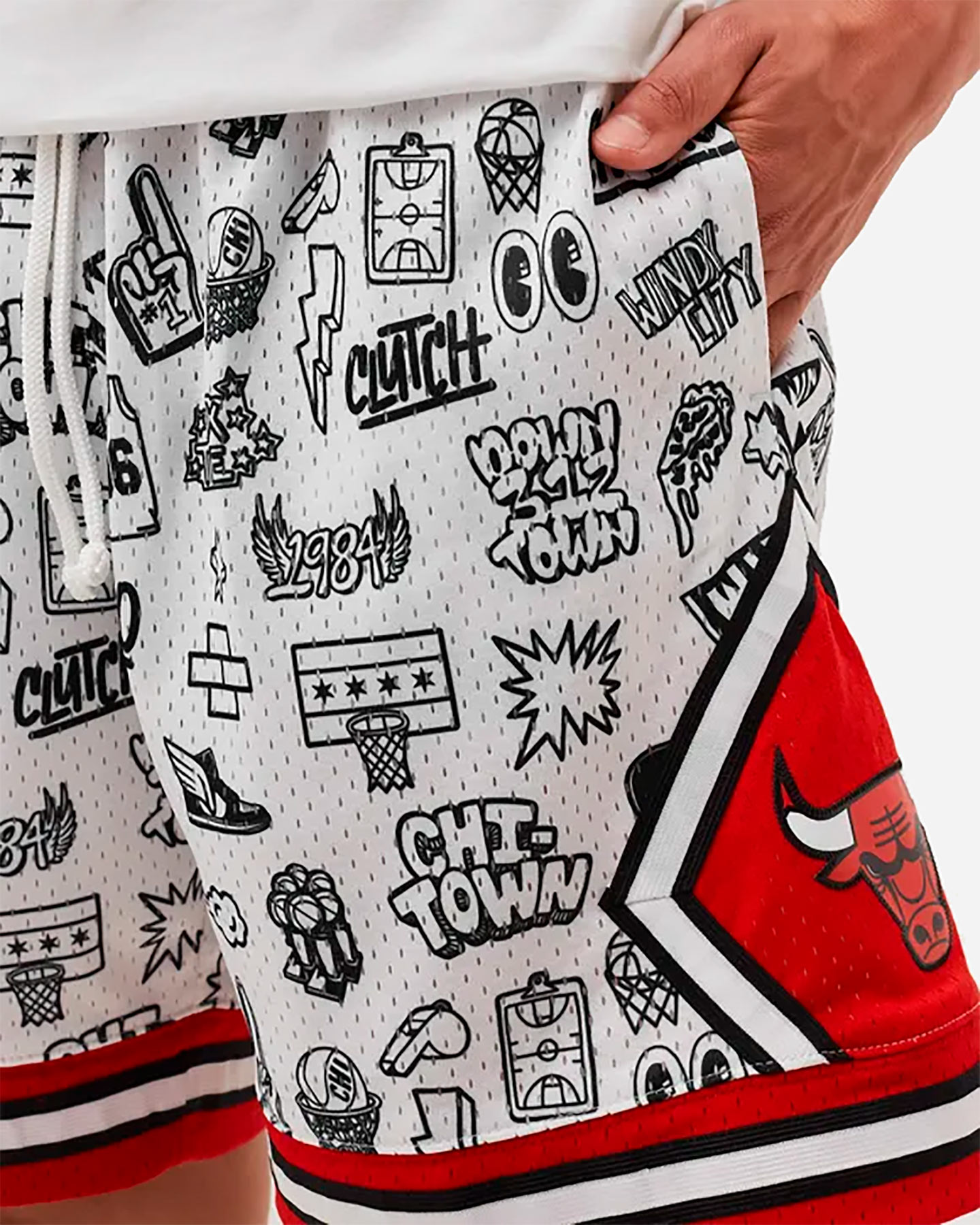 Pantaloncini basket MITCHELL&NESS NBA SWINGMAN CHICAGO BULLS 97 M - Bianco - 1 | Cisalfa Sport