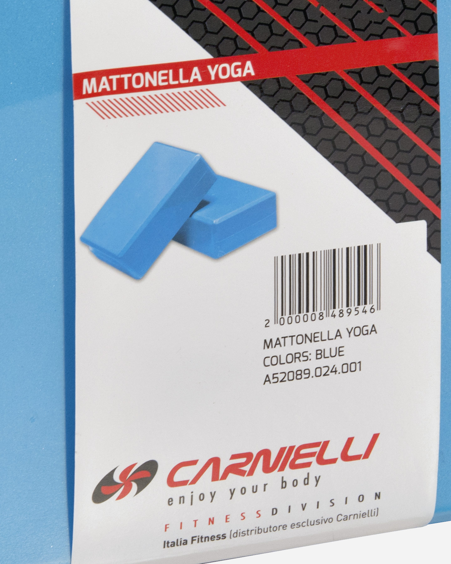 Accessorio palestra CARNIELLI BLOCCO YOGA MATTONELLA - Azzurro - 1 | Cisalfa Sport