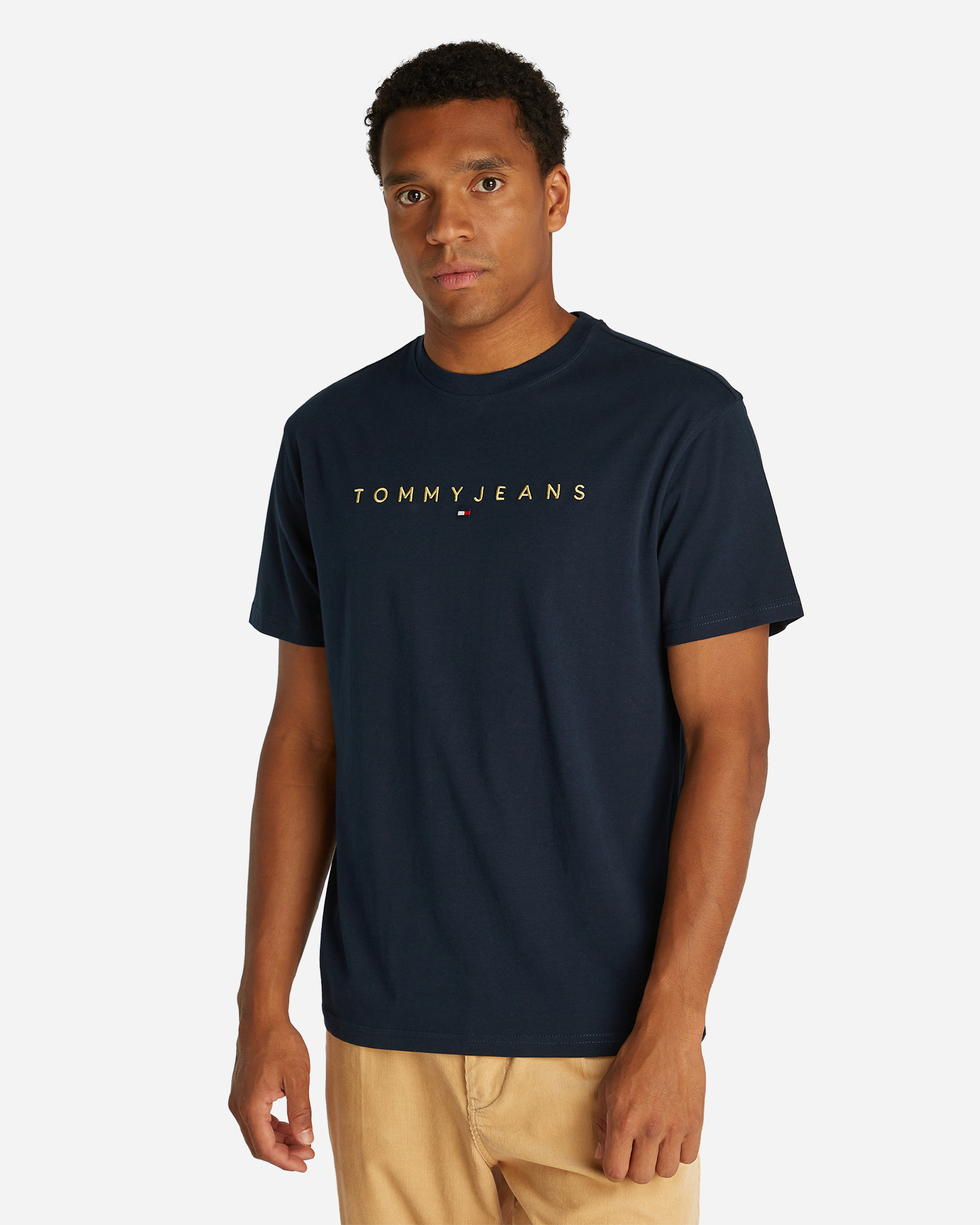 T-shirt TOMMY HILFIGER GOLD LINEAR LOGO M - Blu - 2 | Cisalfa Sport