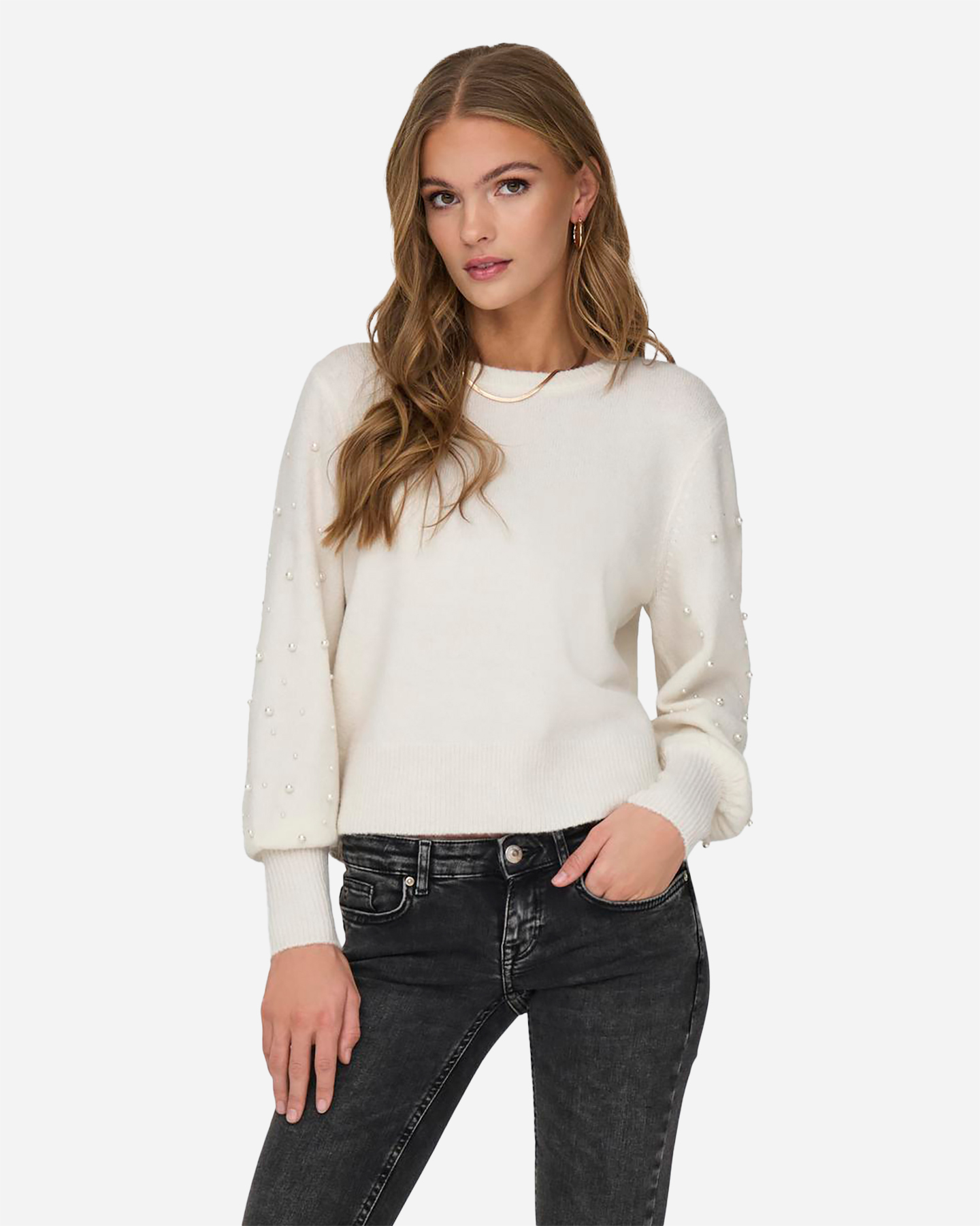 Maglione ONLY KINNE PERLE W - Bianco - 2 | Cisalfa Sport