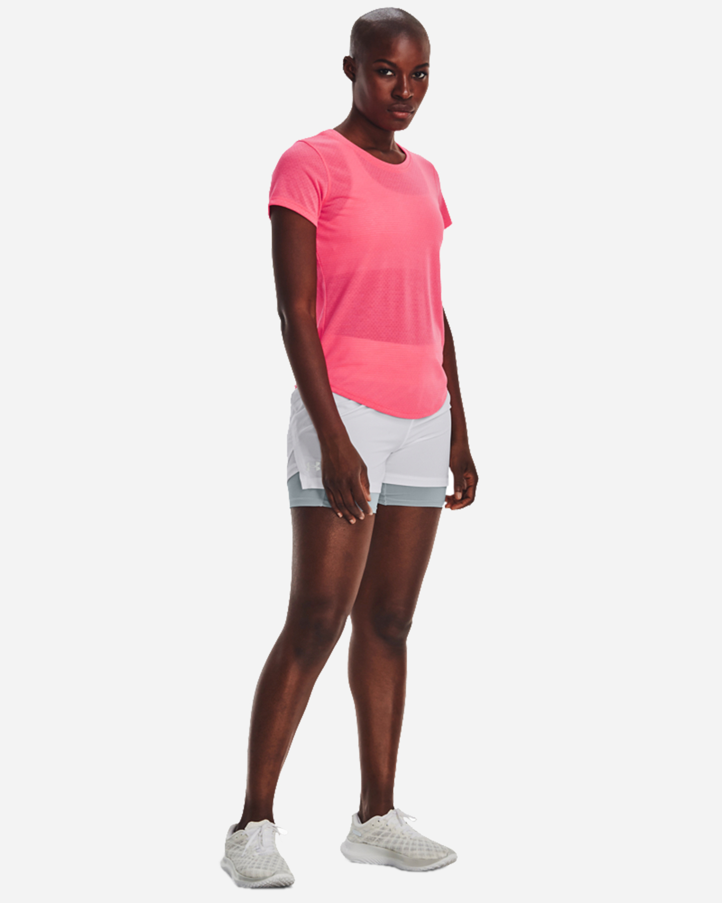 T-shirt running UNDER ARMOUR STREAKER W - Rosa - 2 | Cisalfa Sport