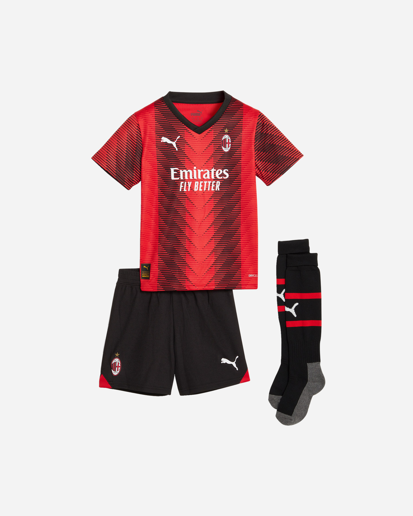 Abbigliamento calcio ufficiale PUMA MILAN HOME 23-24 JR - Rosso - 0 | Cisalfa Sport