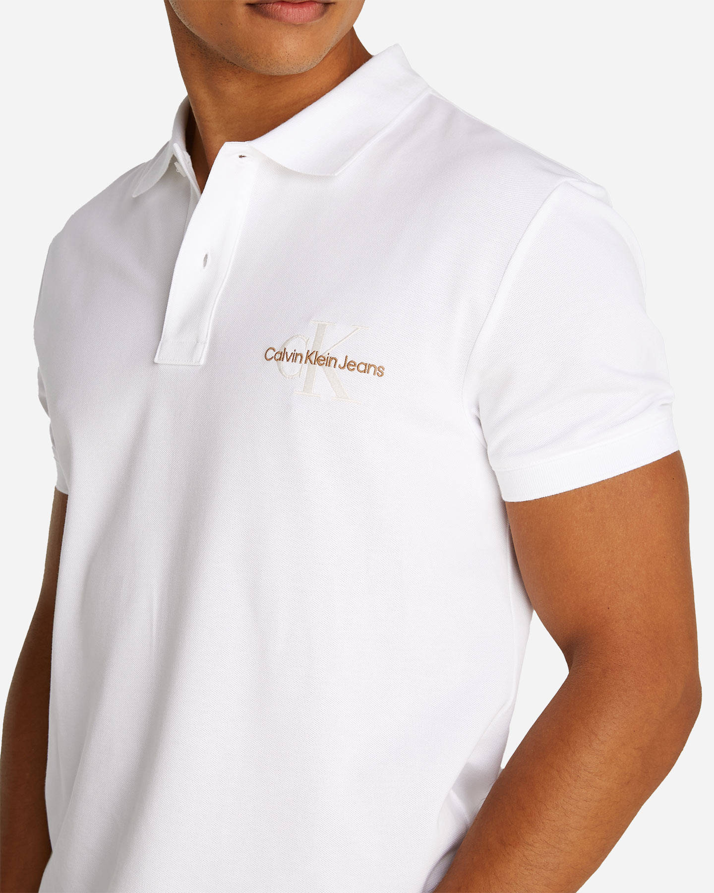 Polo CALVIN KLEIN JEANS MONOLOGO M - Bianco - 3 | Cisalfa Sport