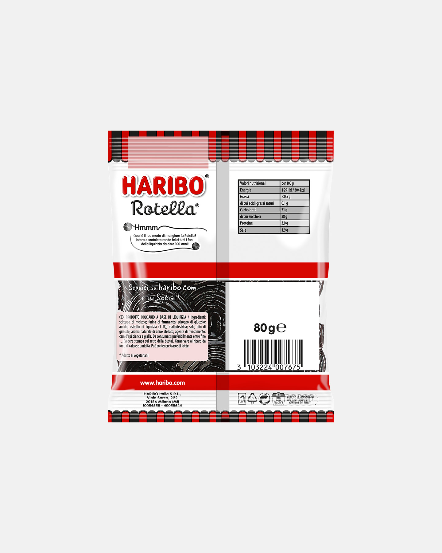 Energetico HARIBO ROTELLA 80 G  - Color mix - 1 | Cisalfa Sport