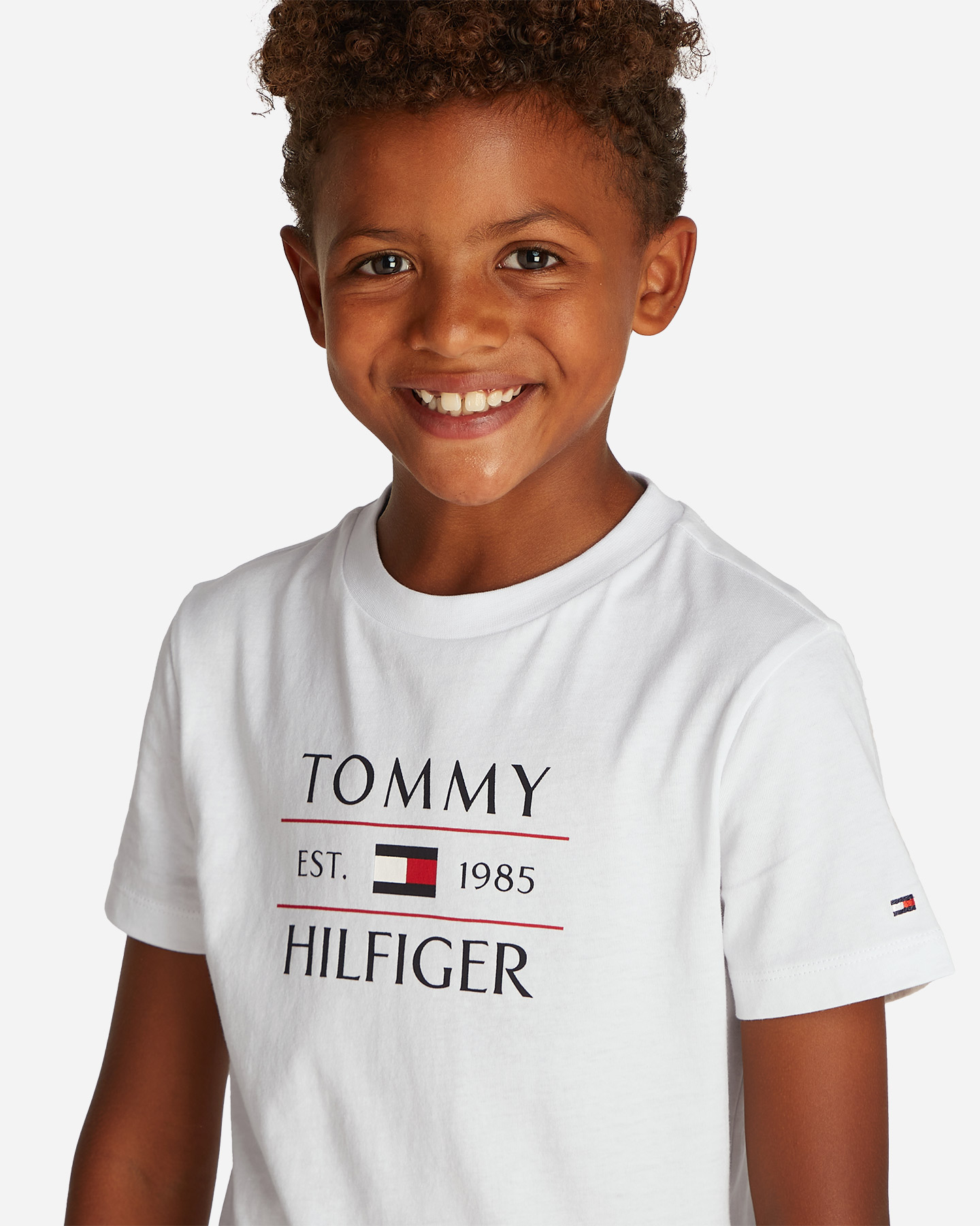 T-shirt TOMMY HILFIGER FLAG JR - Bianco - 4 | Cisalfa Sport