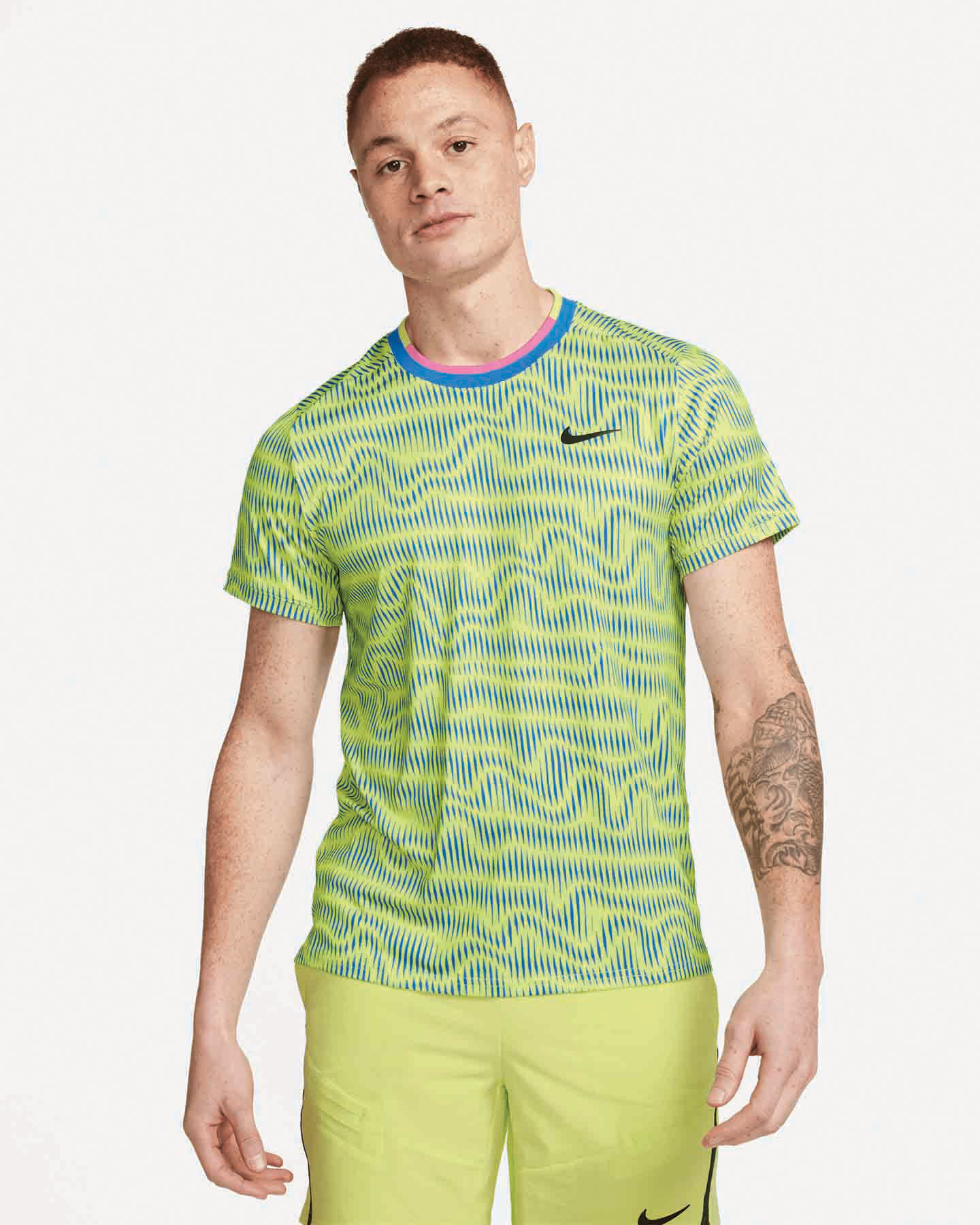 T-shirt tennis NIKE COURT DRI FIT ADVANTAGE M - Verde - 0 | Cisalfa Sport