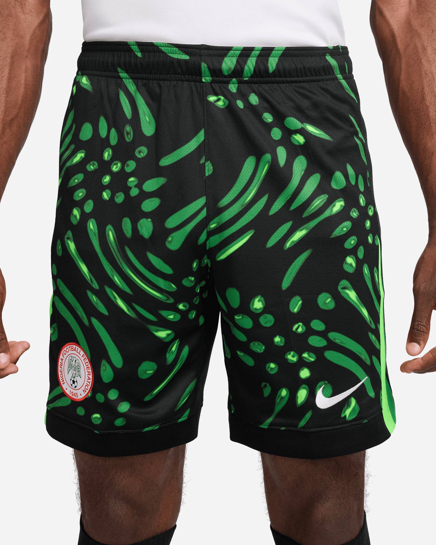 Pantaloncini calcio ufficiali NIKE DRI FIT NIGERIA AWAY 23-24 M - Nero - 0 | Cisalfa Sport