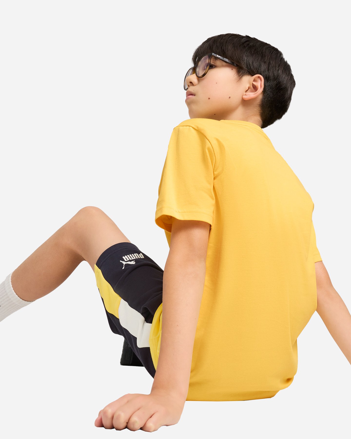 T-shirt PUMA ESSENTIALS BIG LOGO JR - Giallo - 4 | Cisalfa Sport