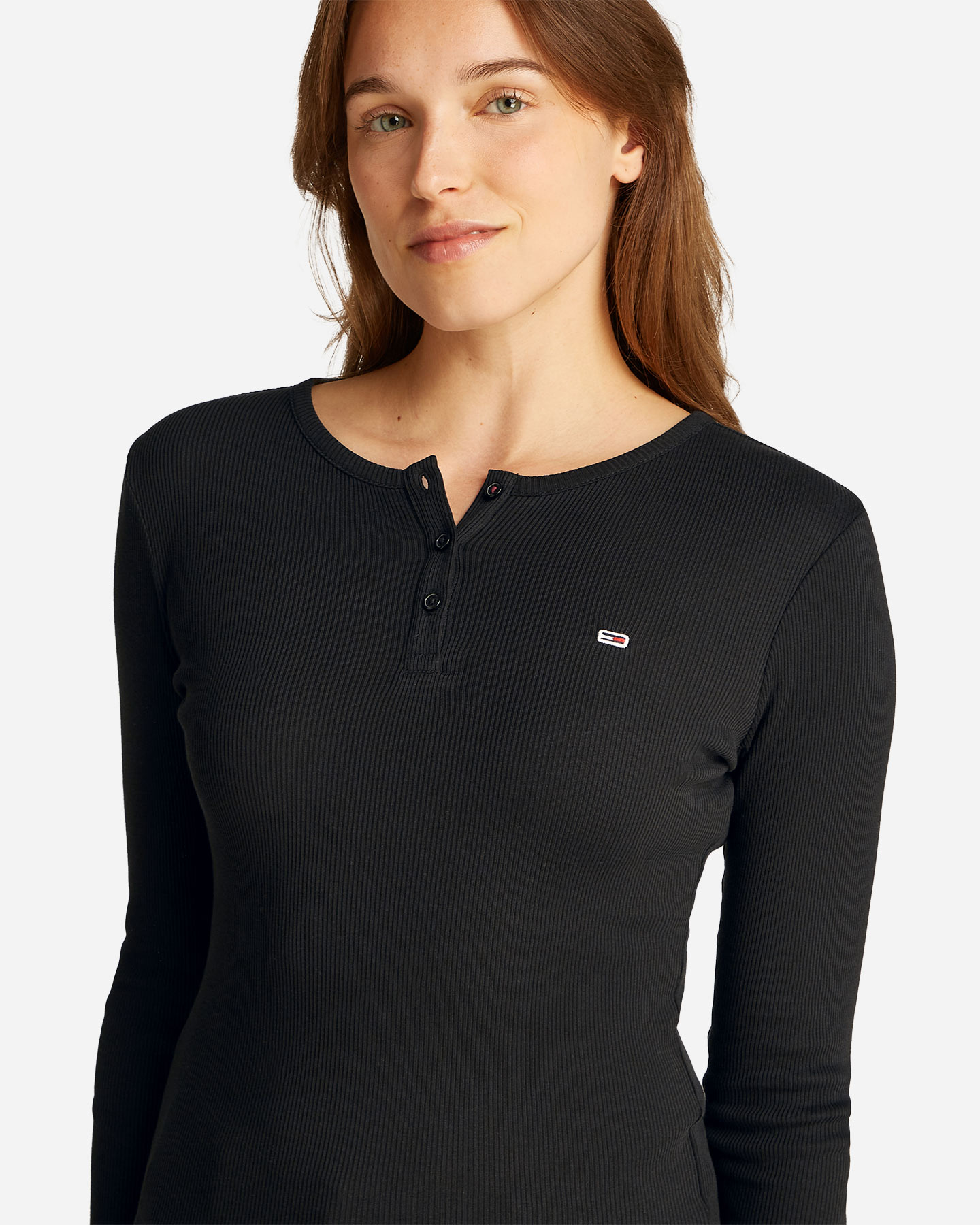 T-shirt TOMMY HILFIGER SLIM BUTTON W - Nero - 4 | Cisalfa Sport