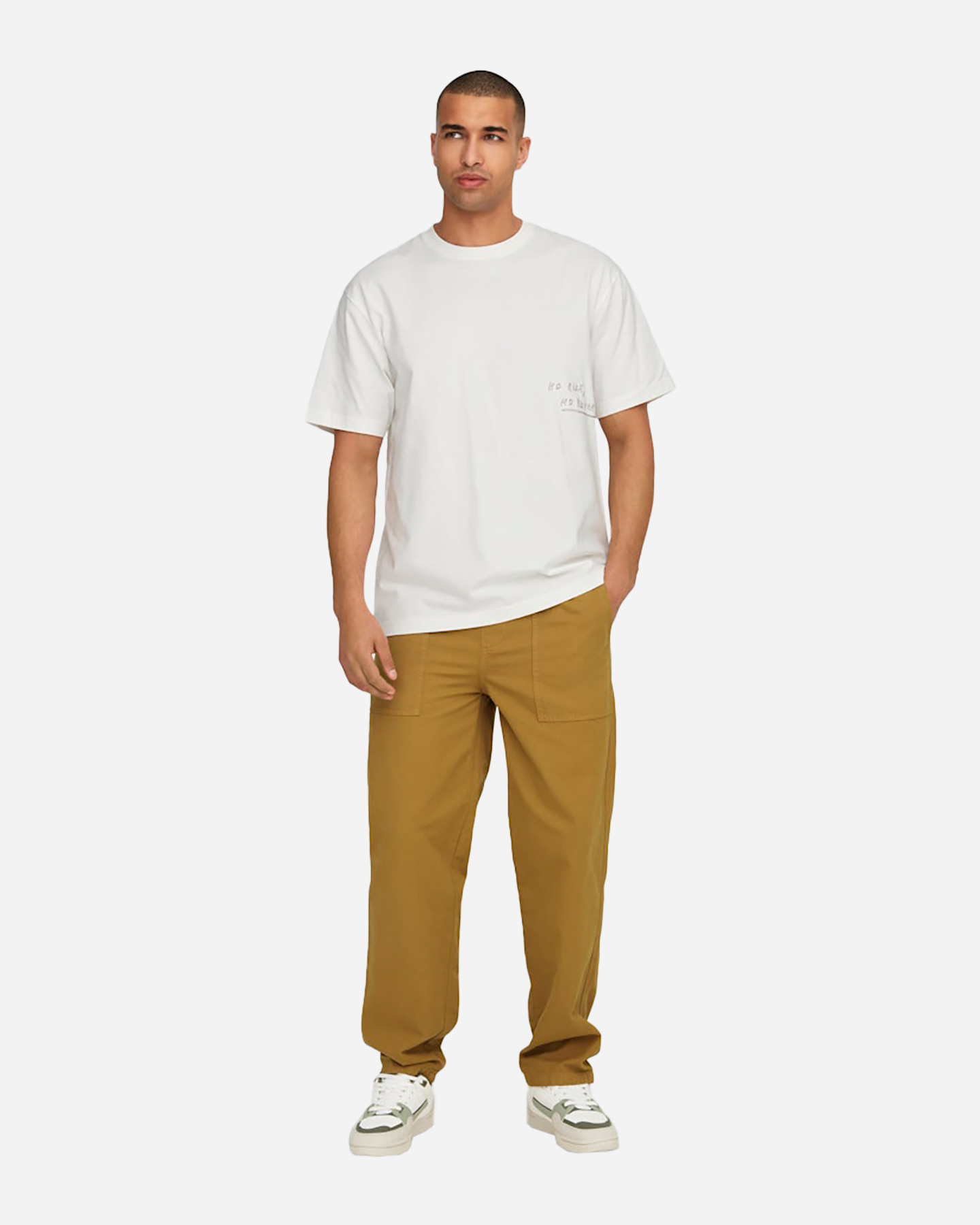 T-shirt ONLY & SONS AARON WRITTEN CHEST M - Bianco - 1 | Cisalfa Sport