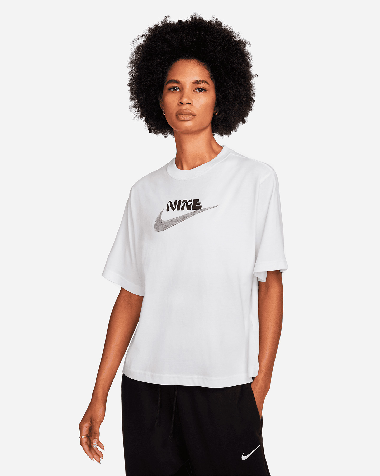 T-shirt NIKE GRAPHIC BLOGO W - Bianco - 0 | Cisalfa Sport